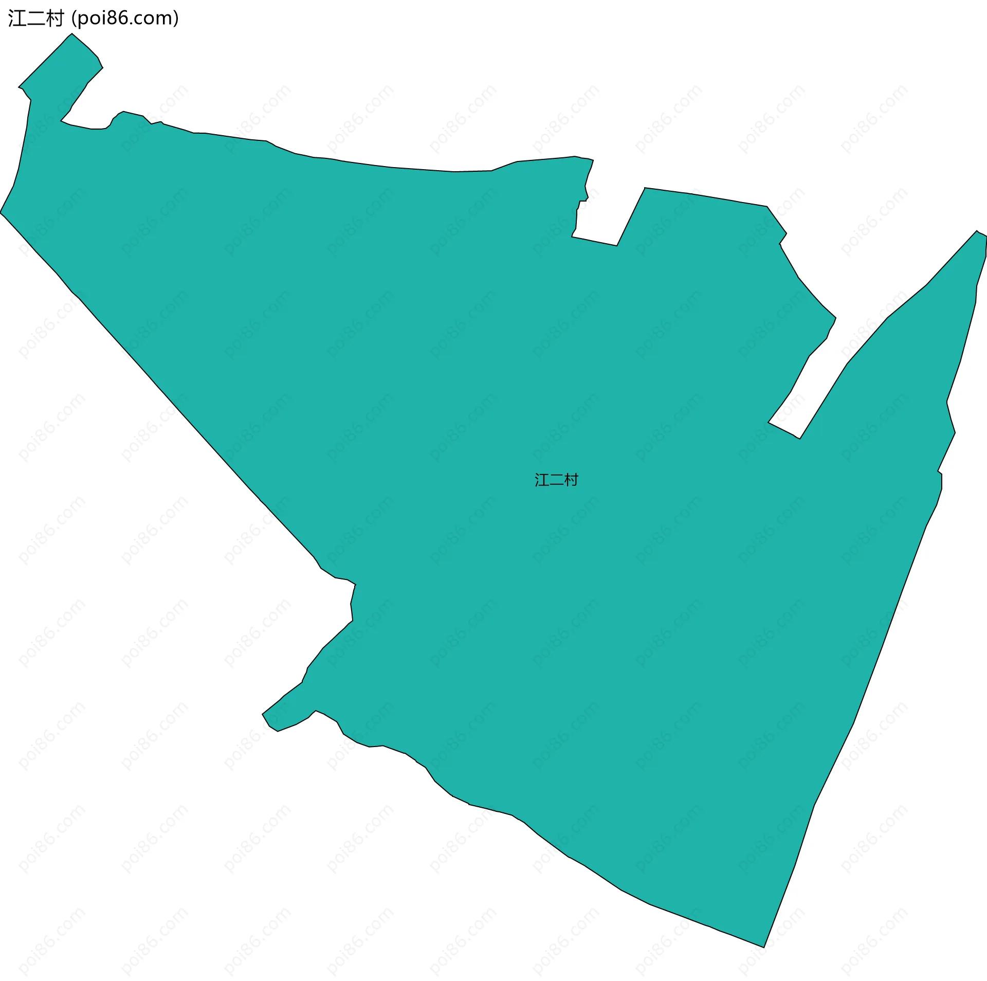 江二村边界地图