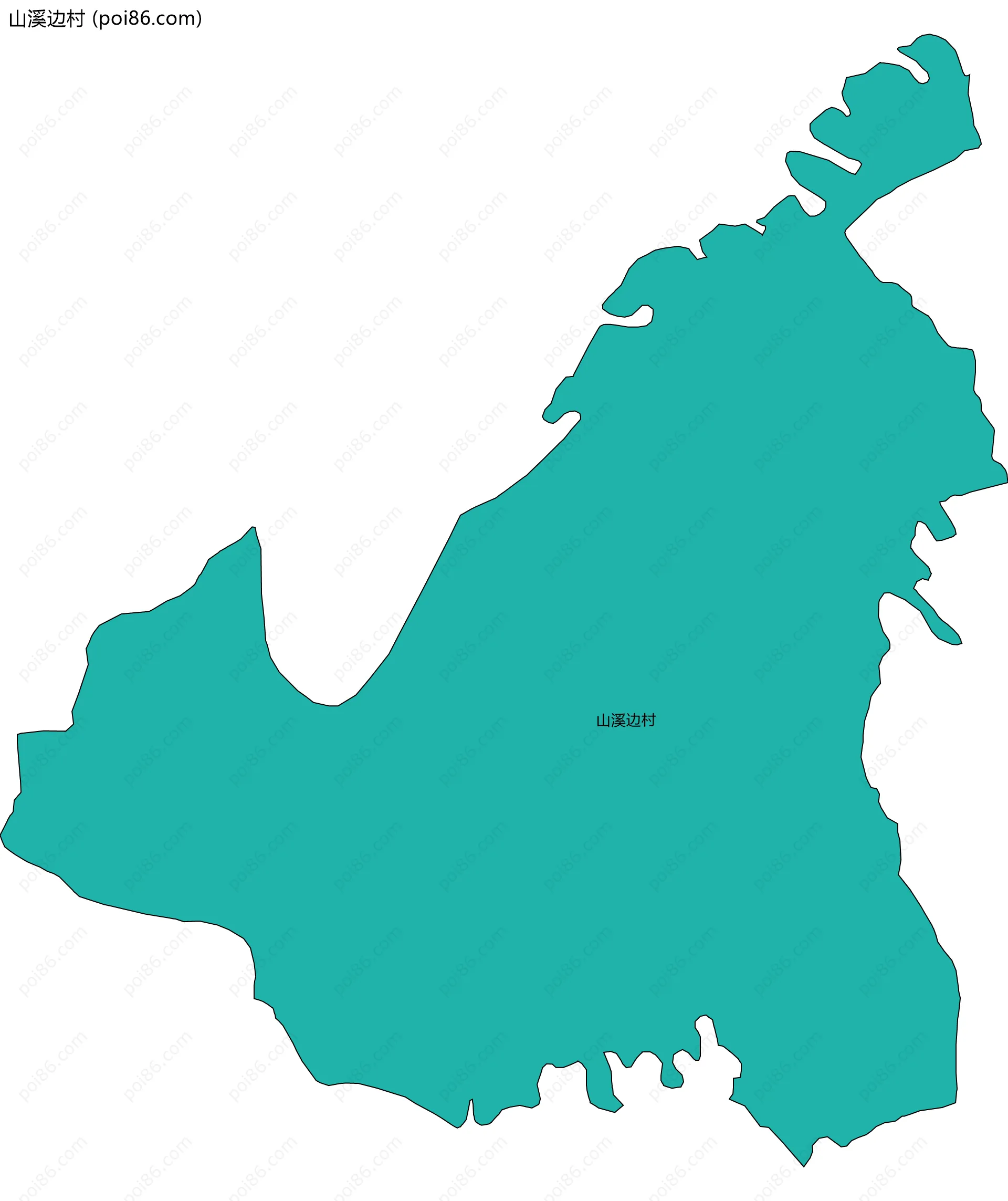 山溪边村边界地图