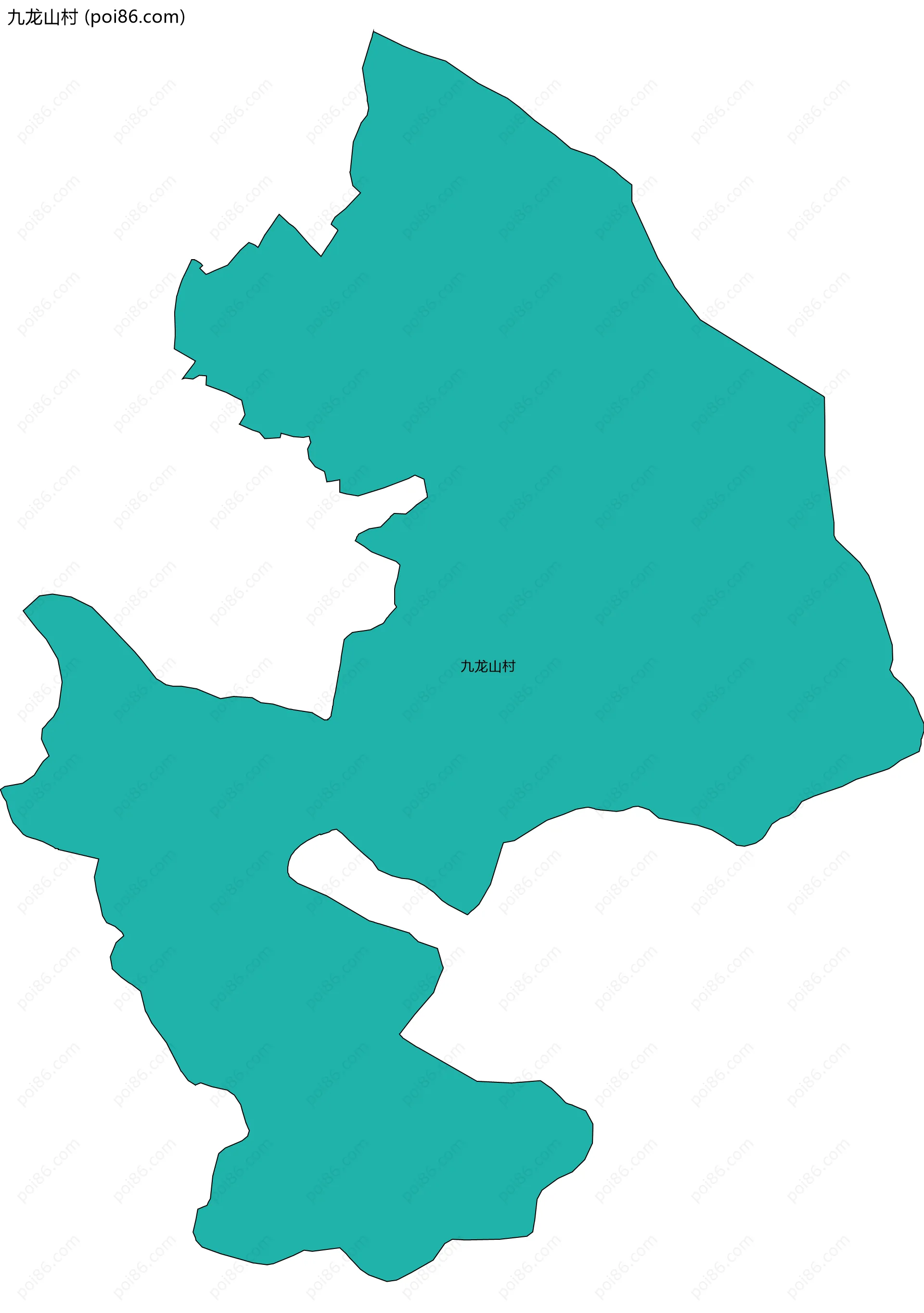 九龙山村边界地图