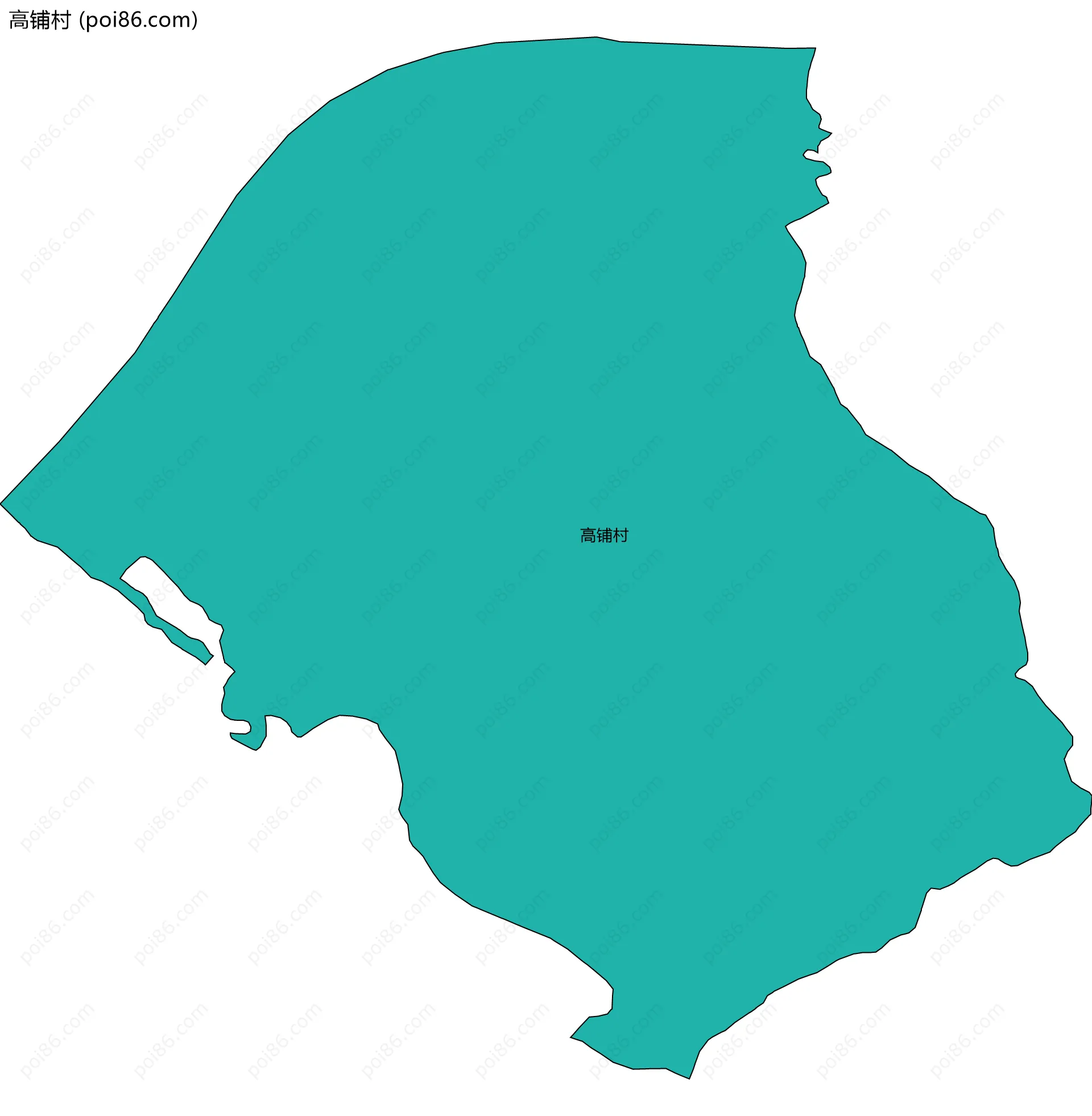 高铺村边界地图