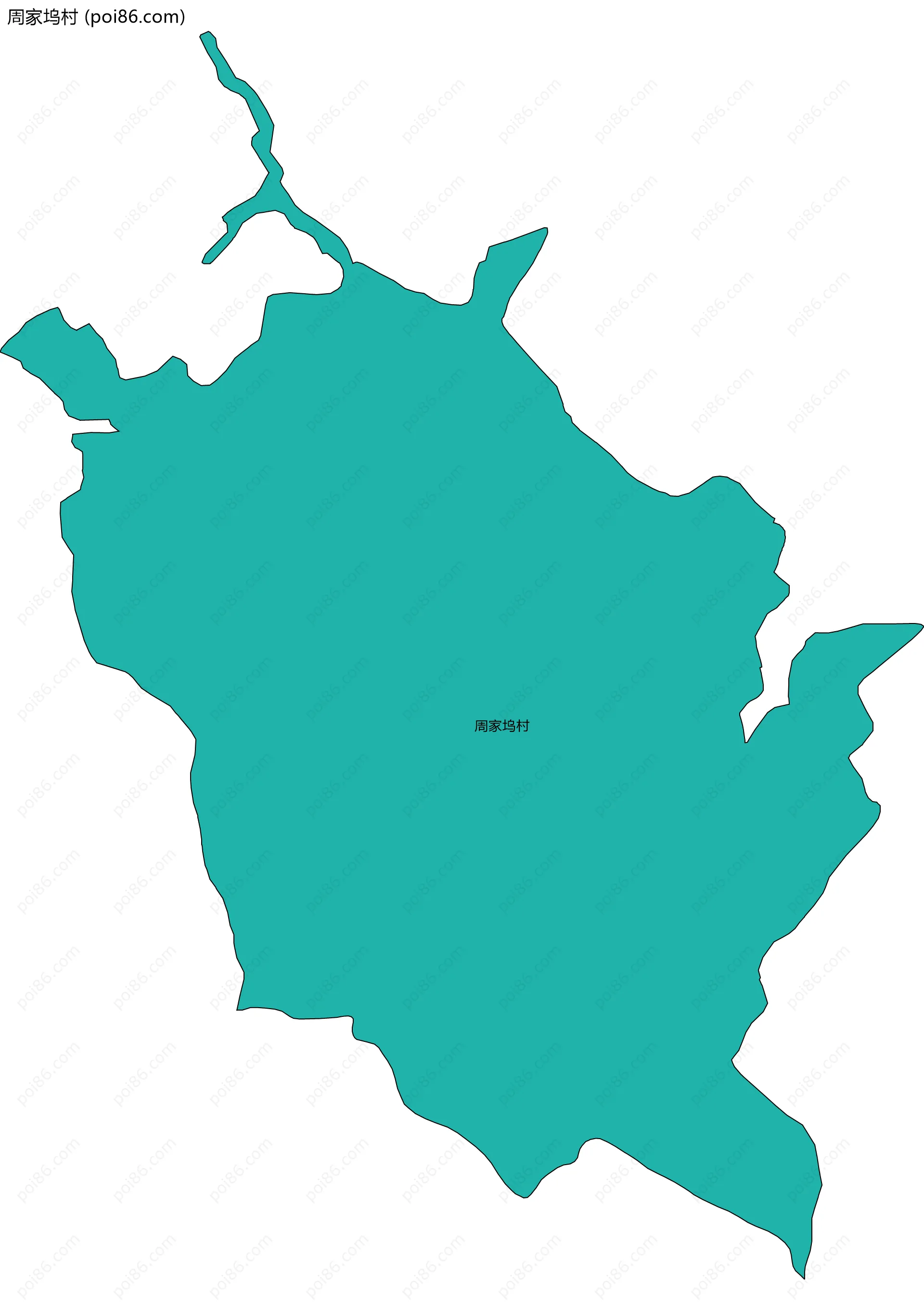周家坞村边界地图