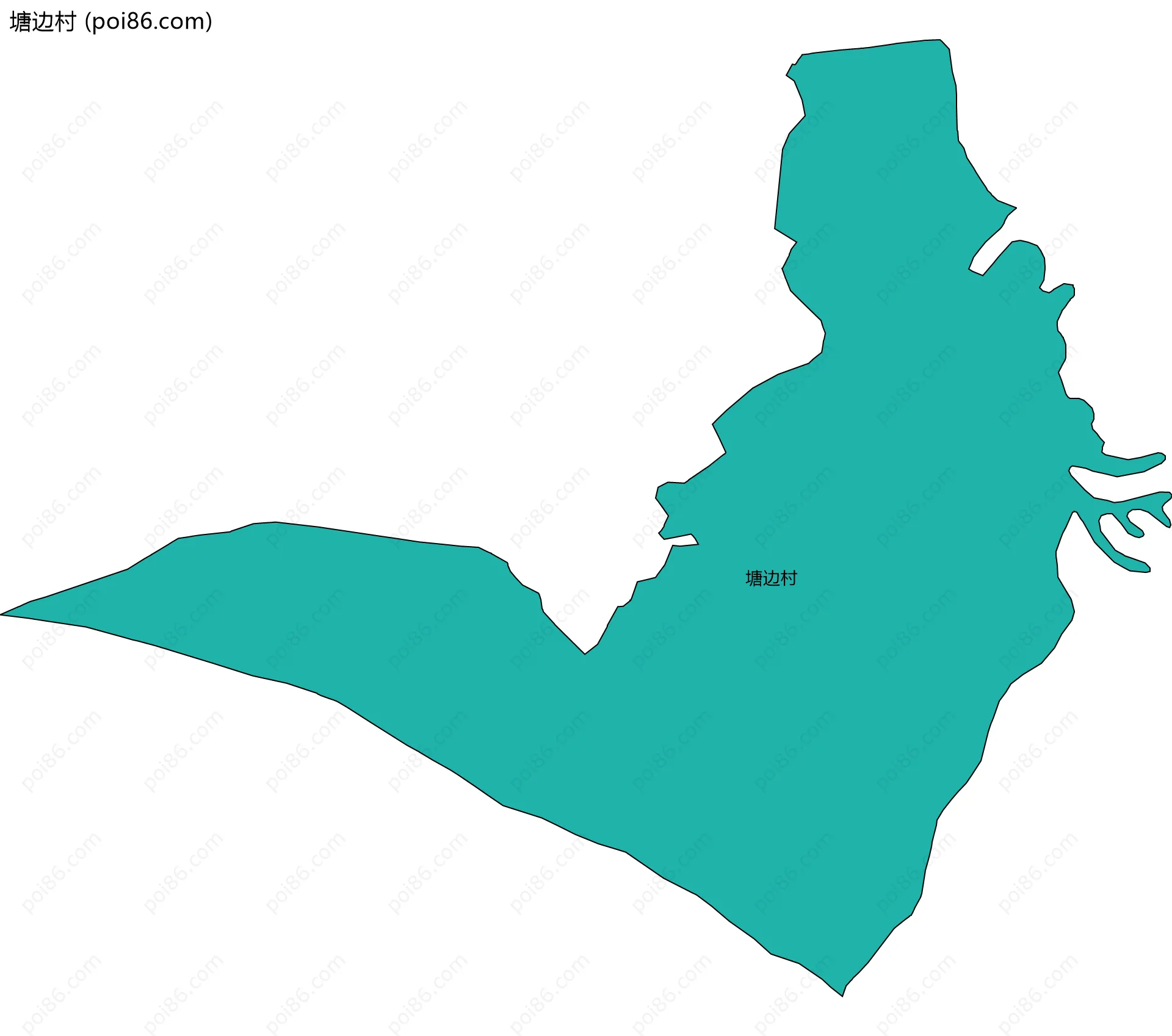 塘边村边界地图