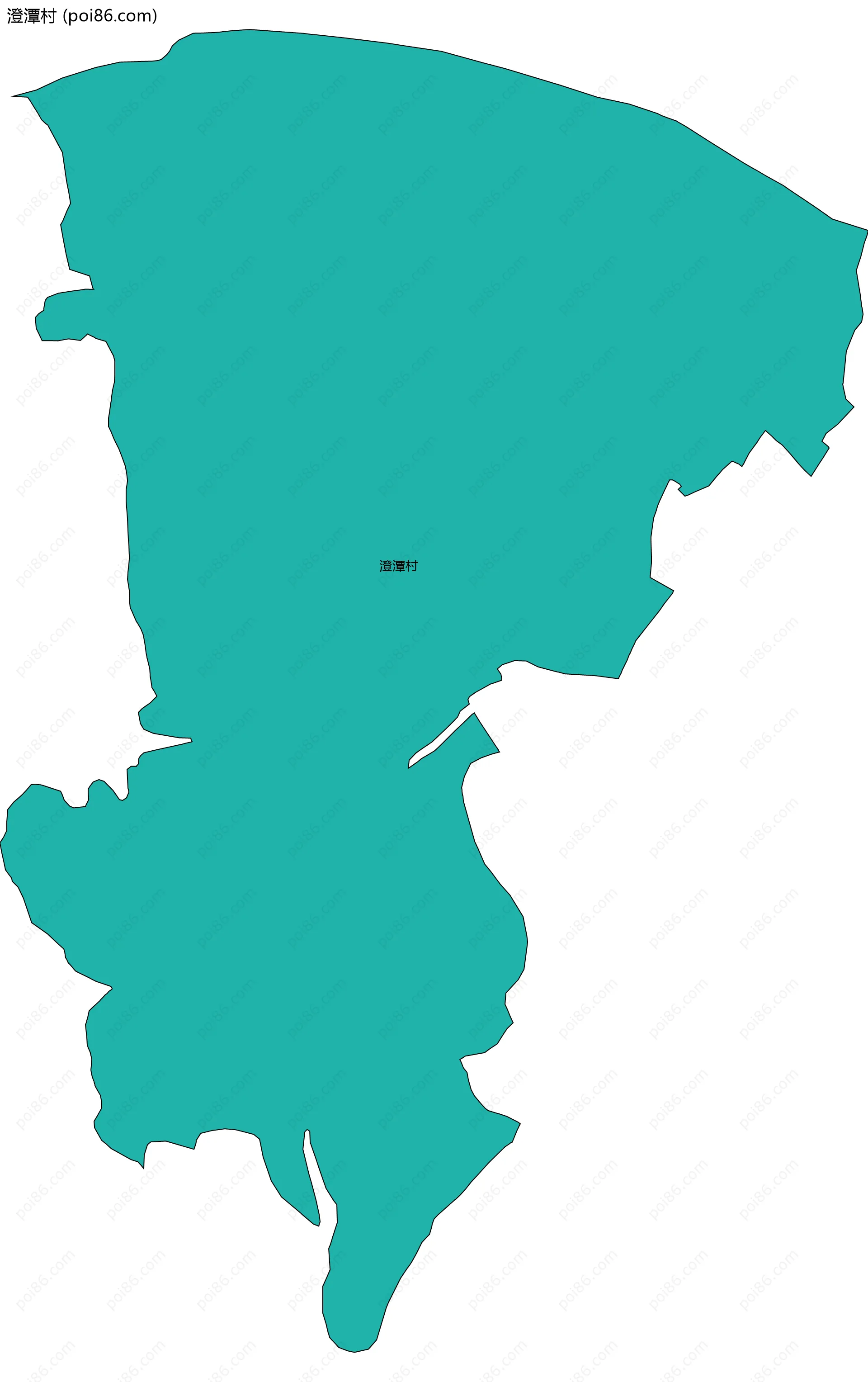 澄潭村边界地图