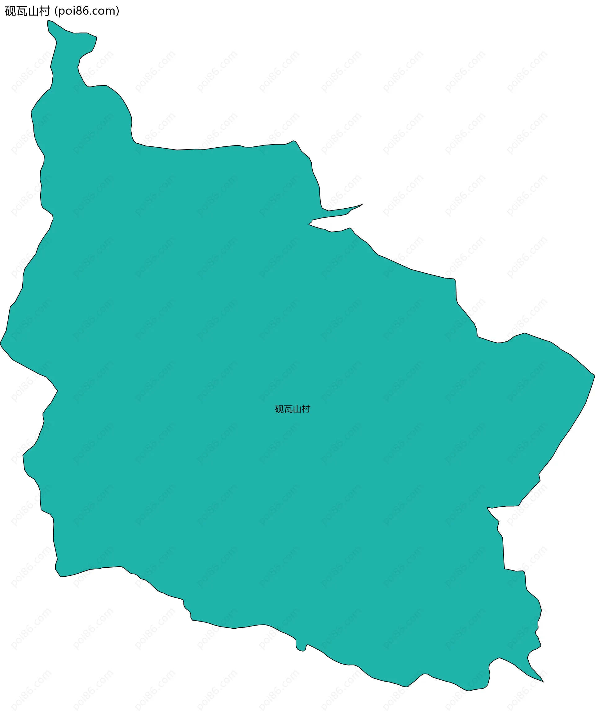 砚瓦山村边界地图