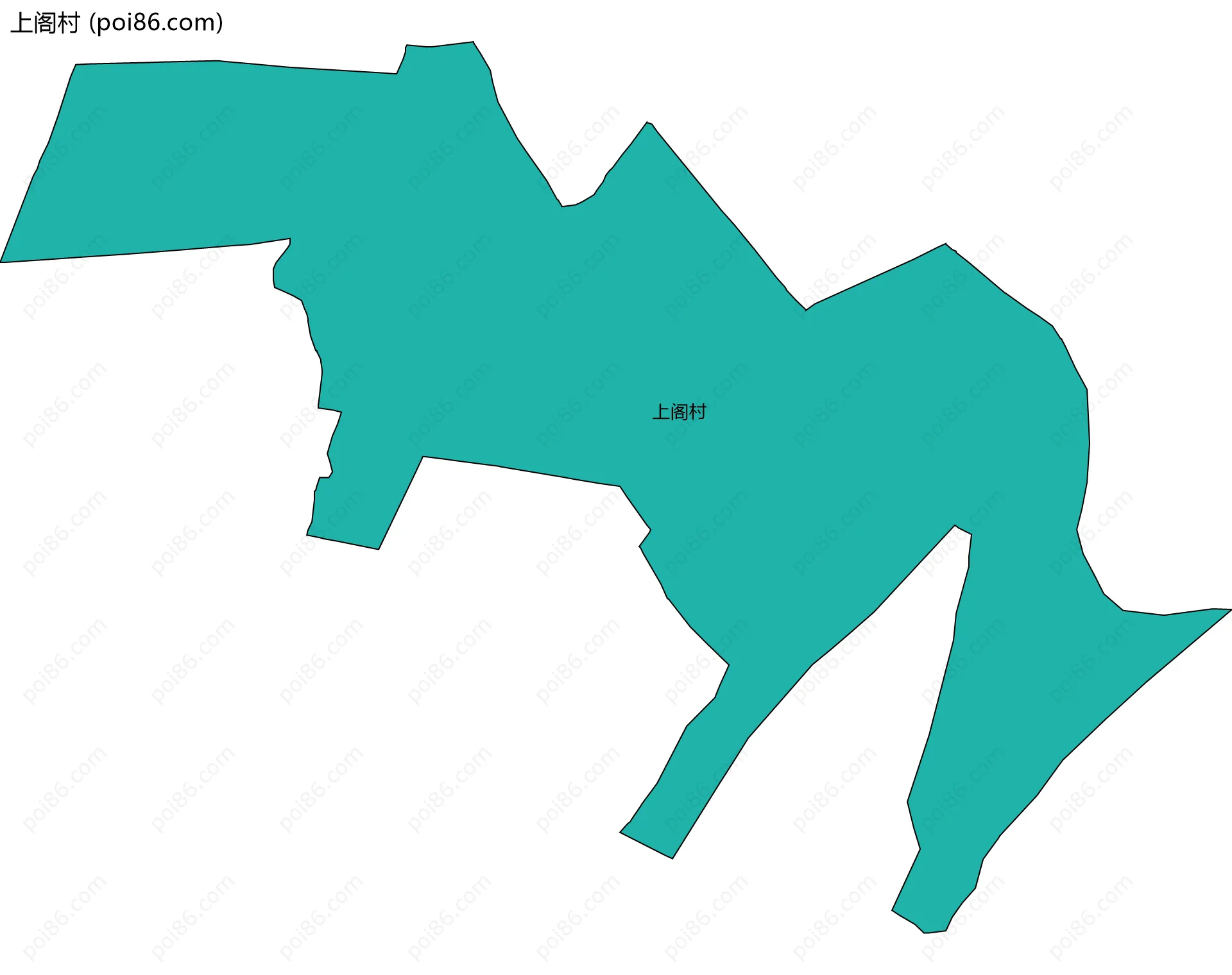 上阁村边界地图