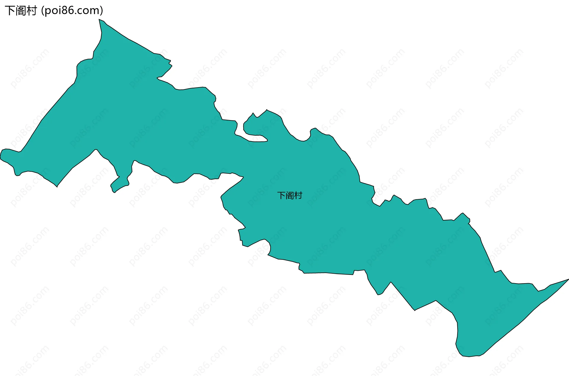 下阁村边界地图
