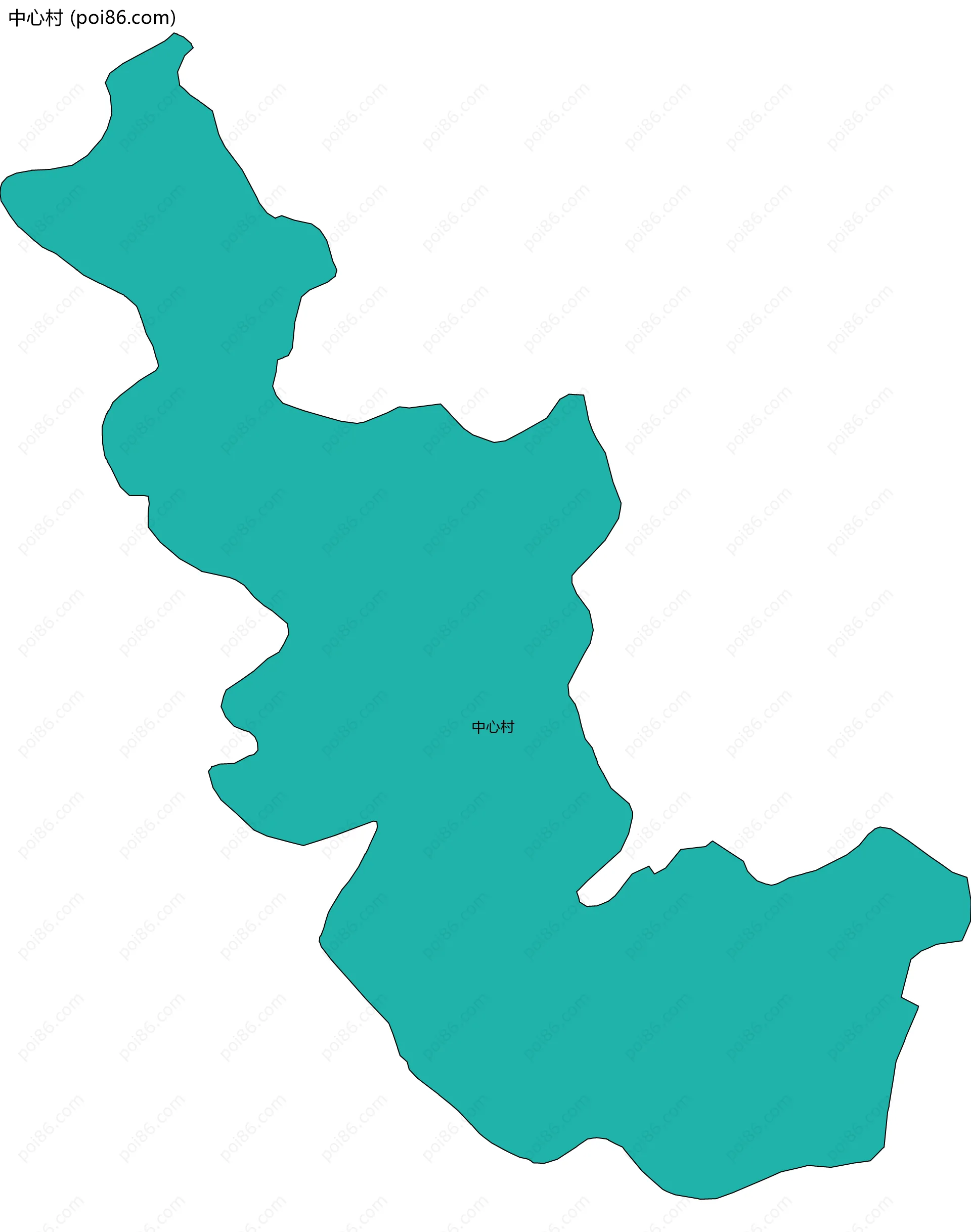 中心村边界地图