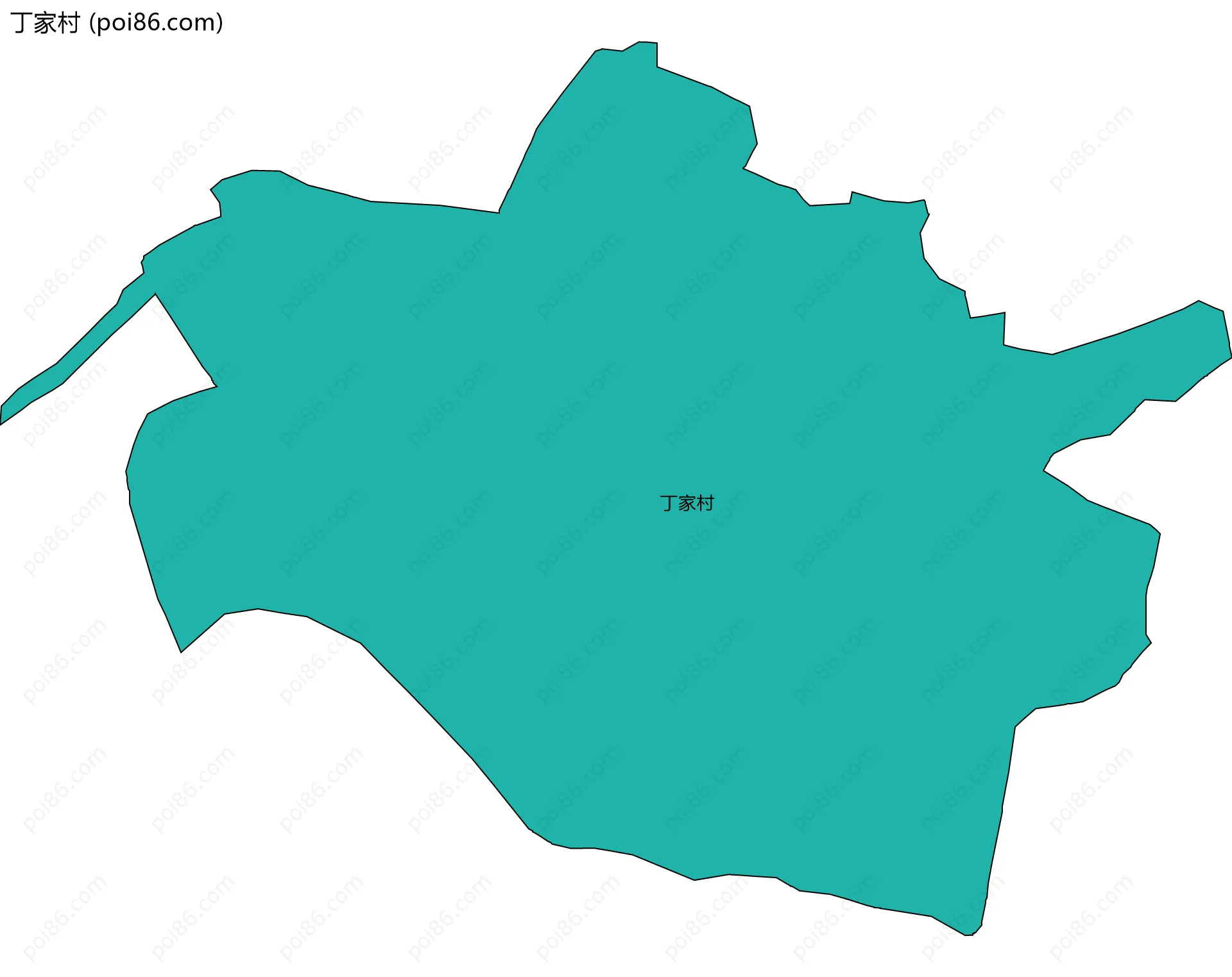 丁家村边界地图
