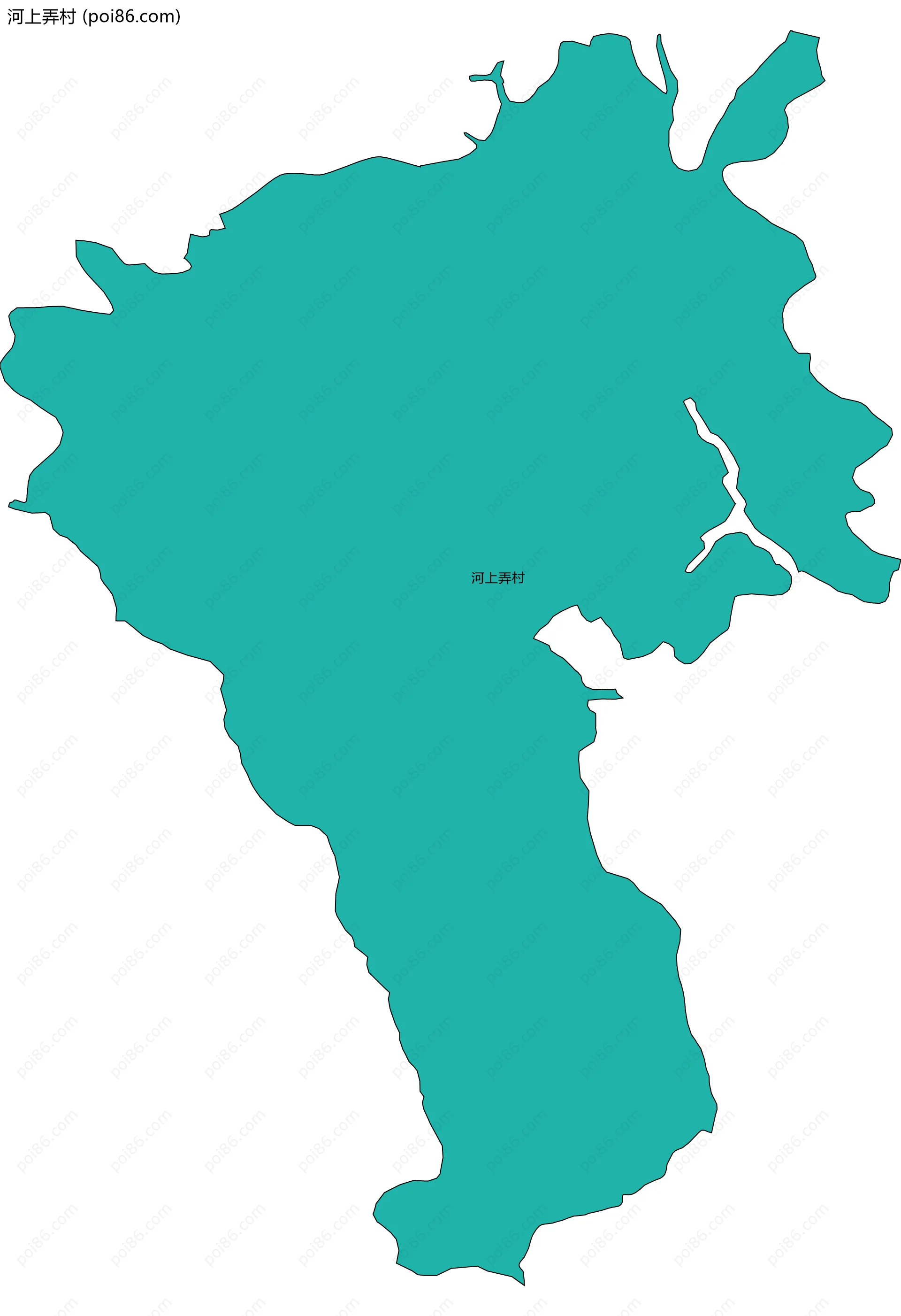 河上弄村边界地图