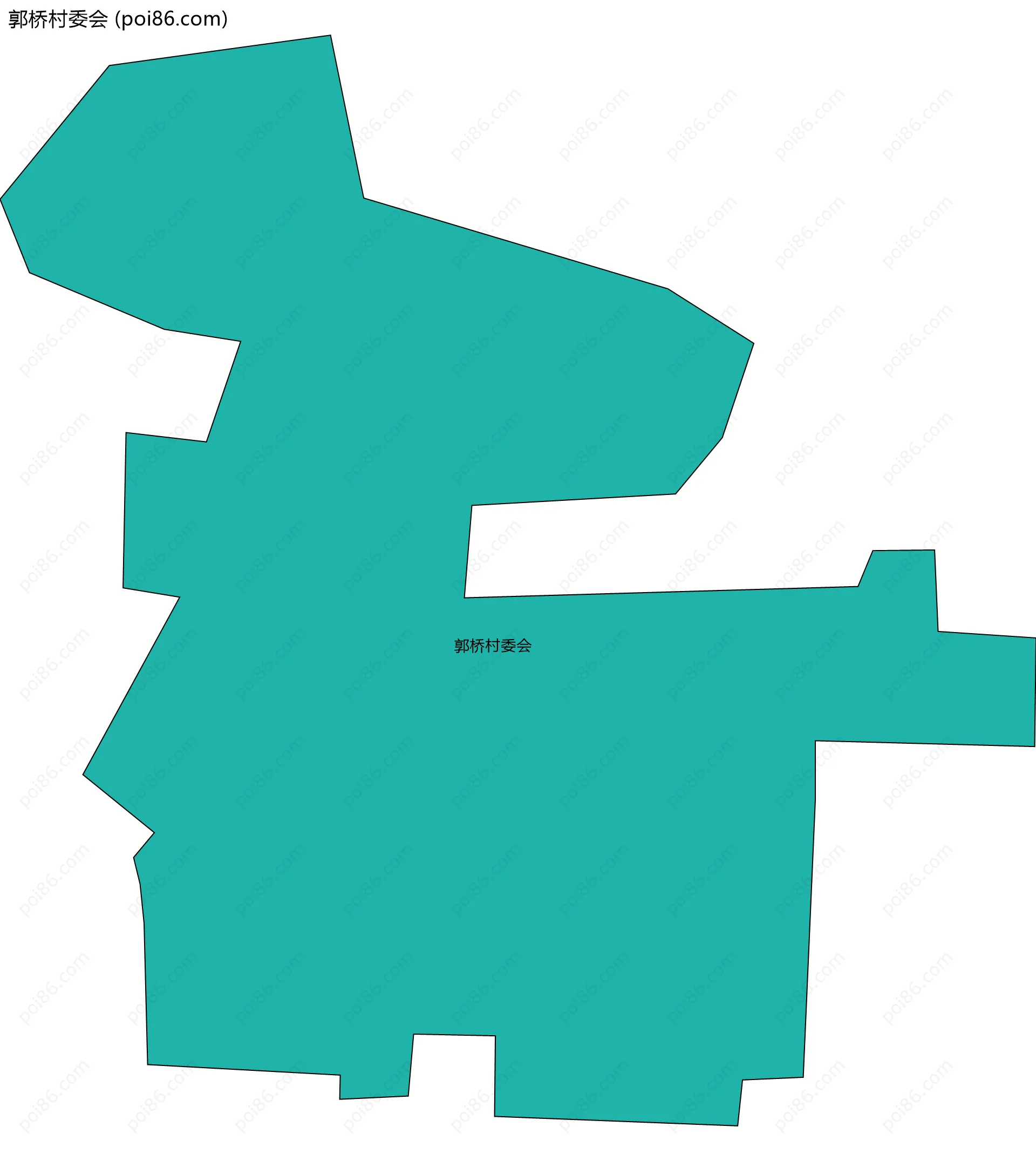 郭桥村委会边界地图