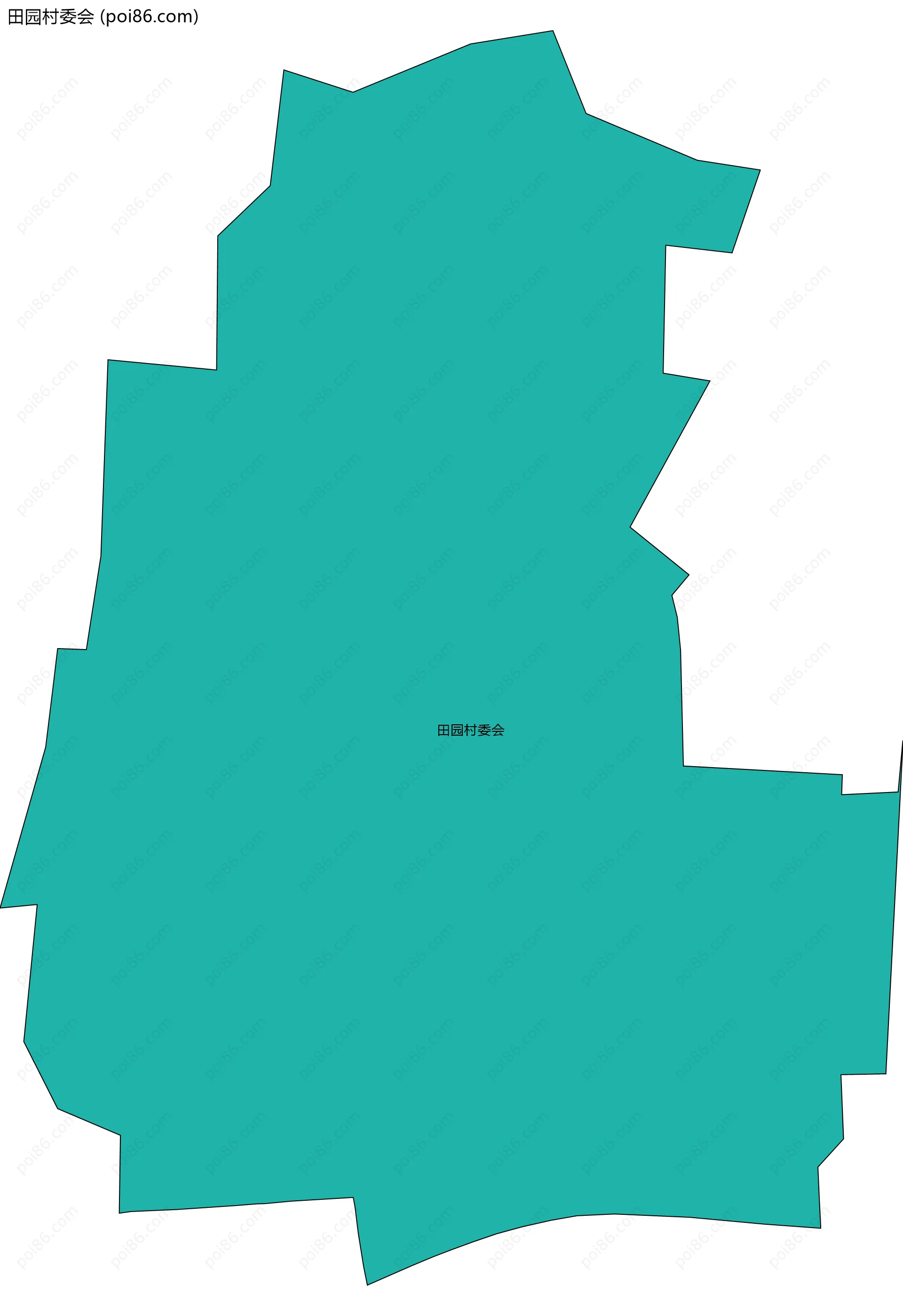 田园村委会边界地图