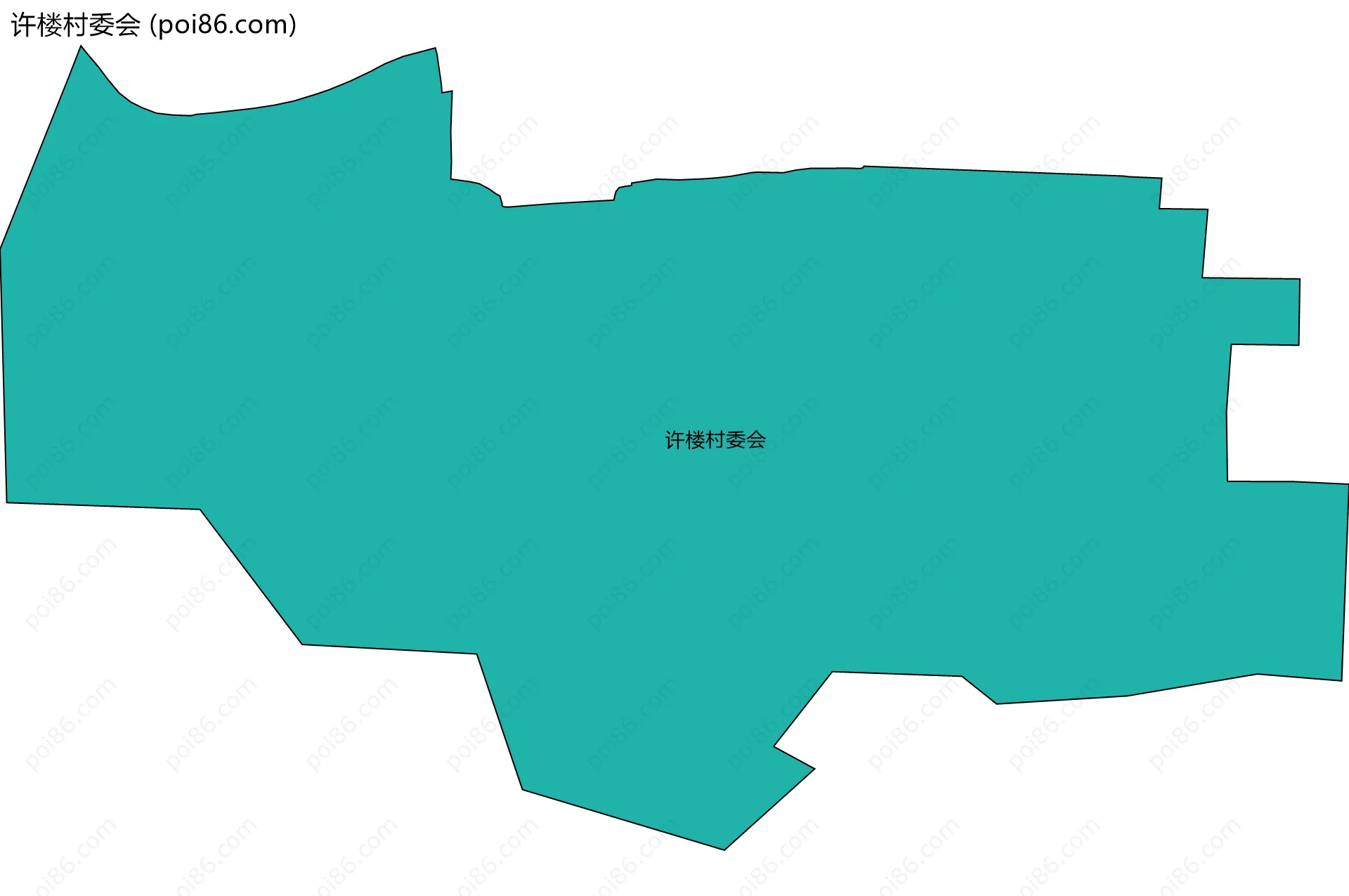 许楼村委会边界地图