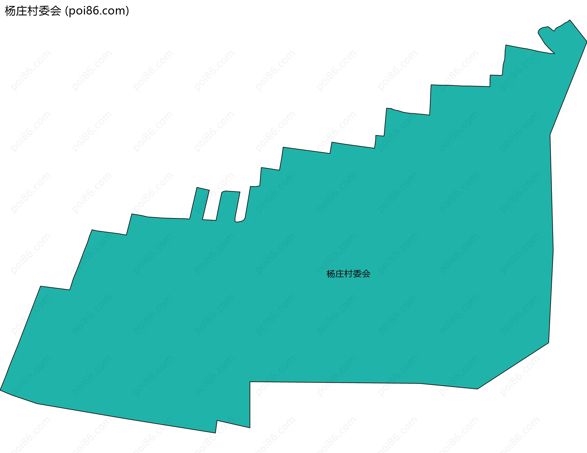 杨庄村委会边界地图