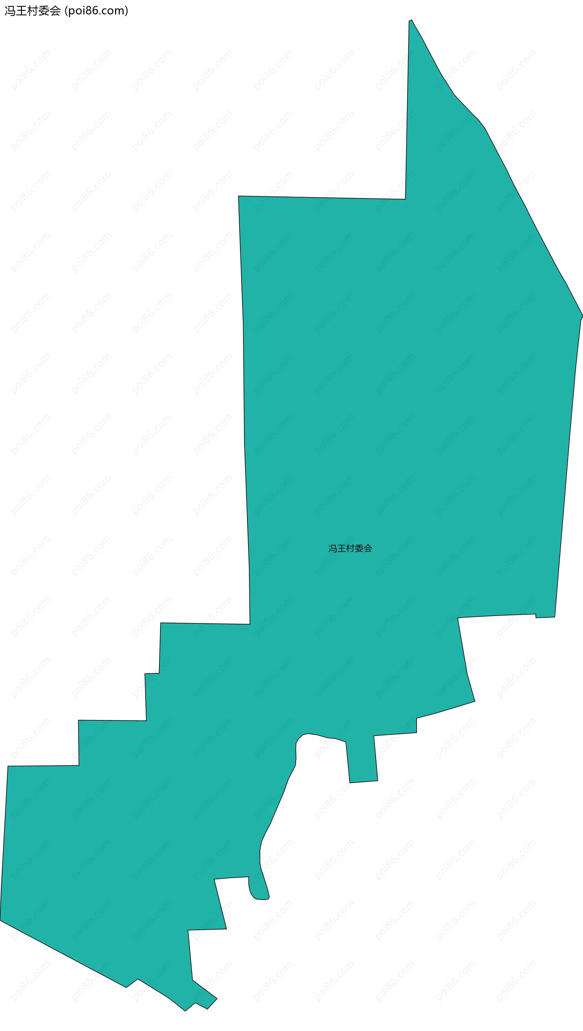 冯王村委会边界地图