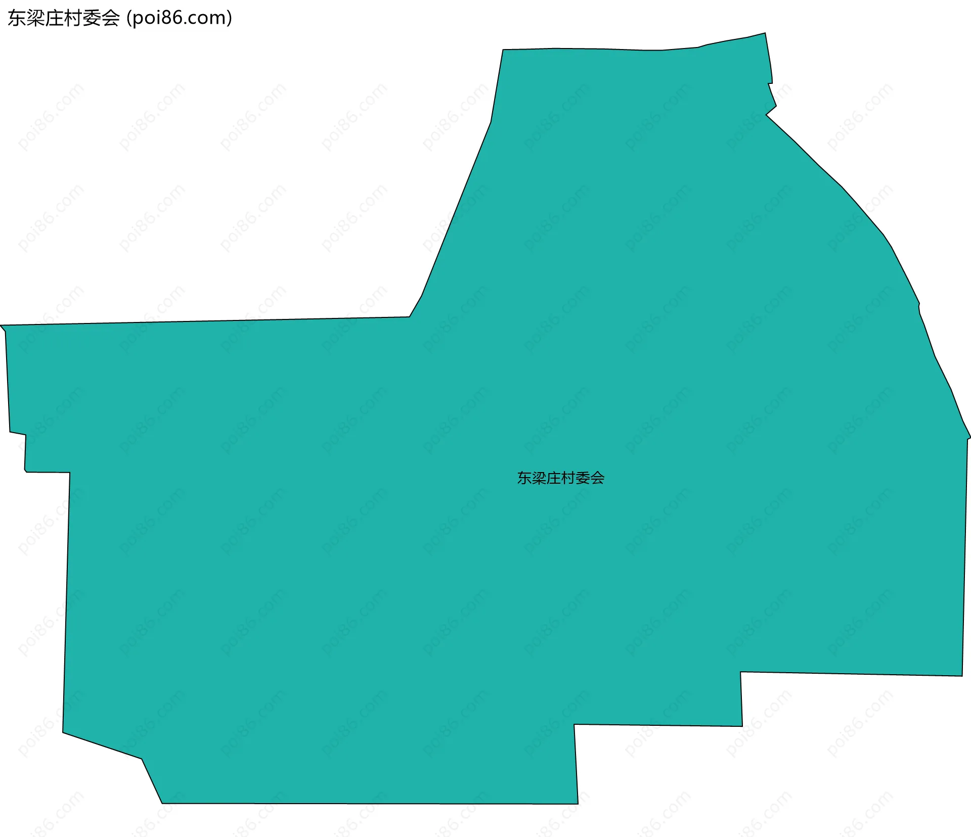 东梁庄村委会边界地图