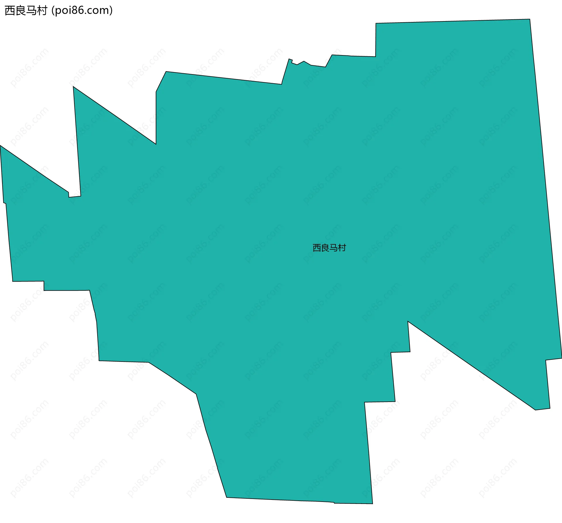 西良马村边界地图