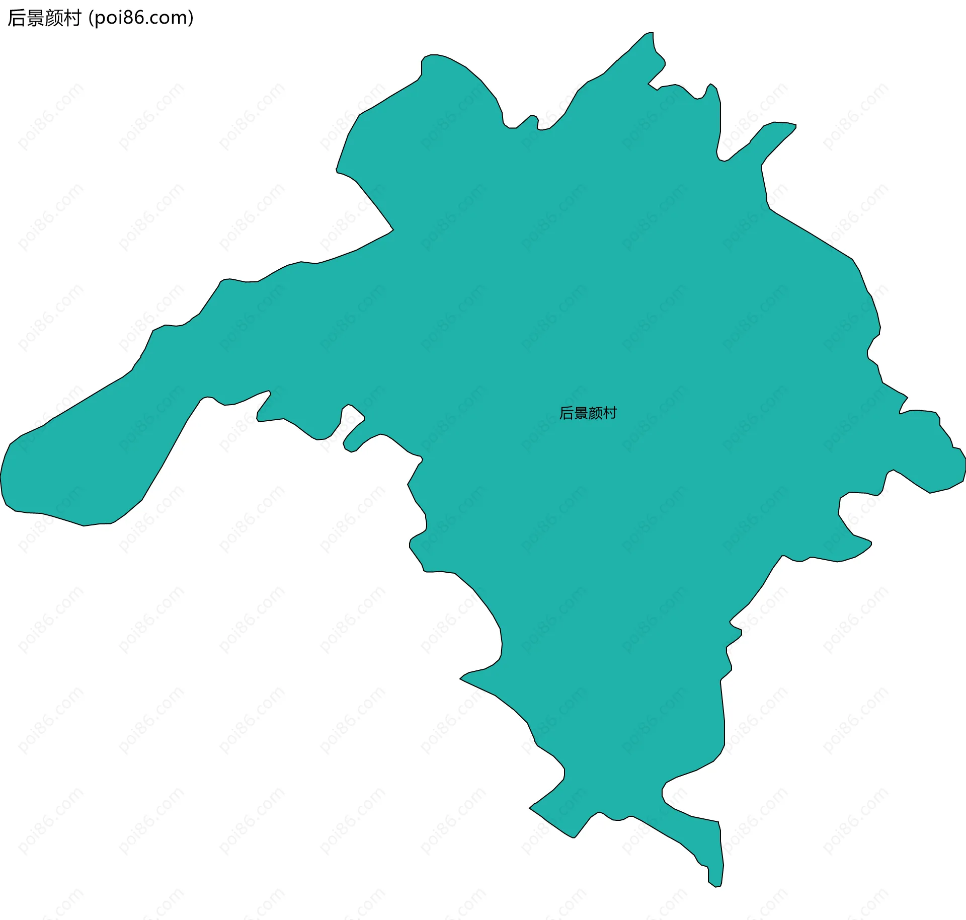 后景颜村边界地图