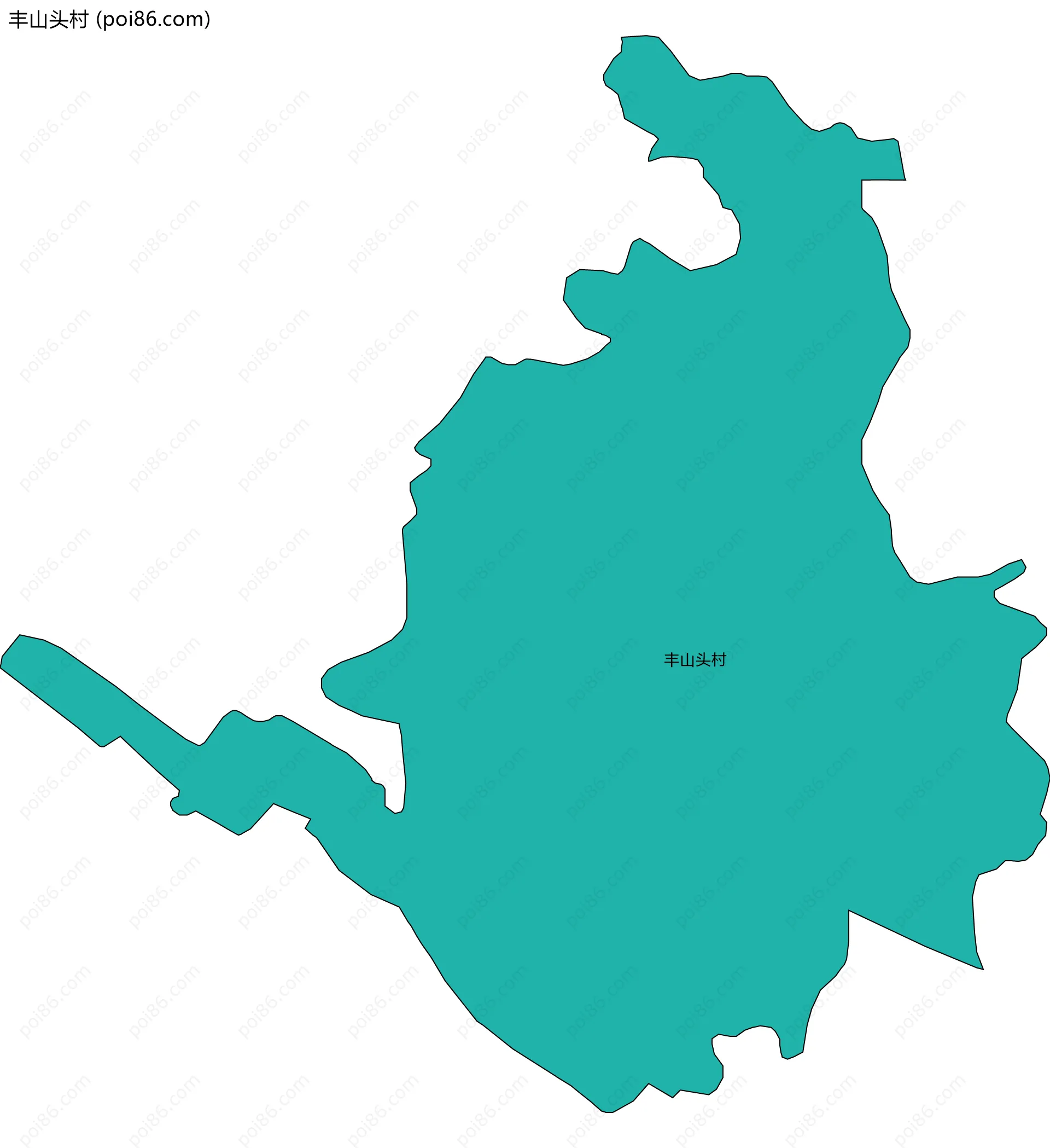 丰山头村边界地图