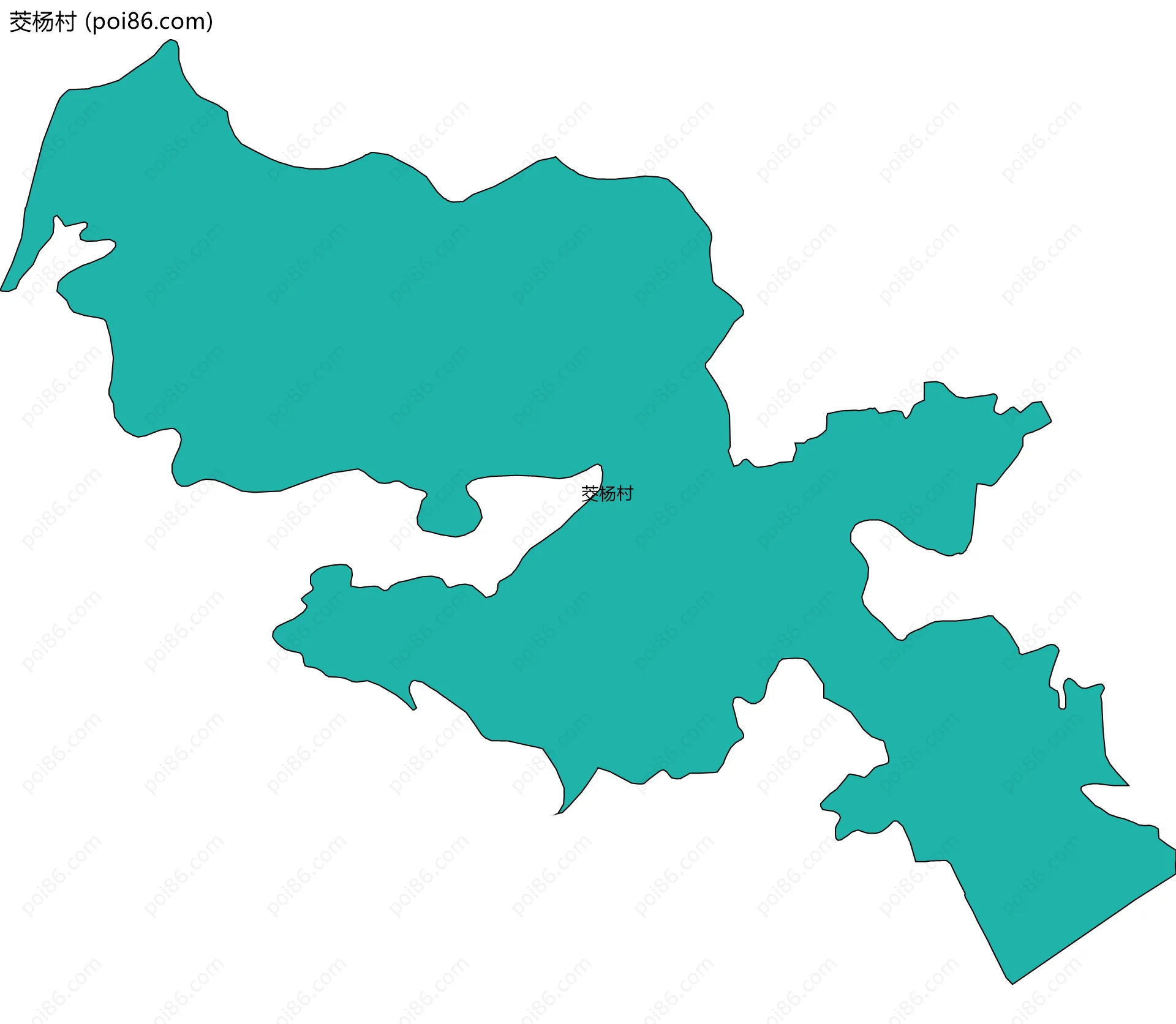 茭杨村边界地图