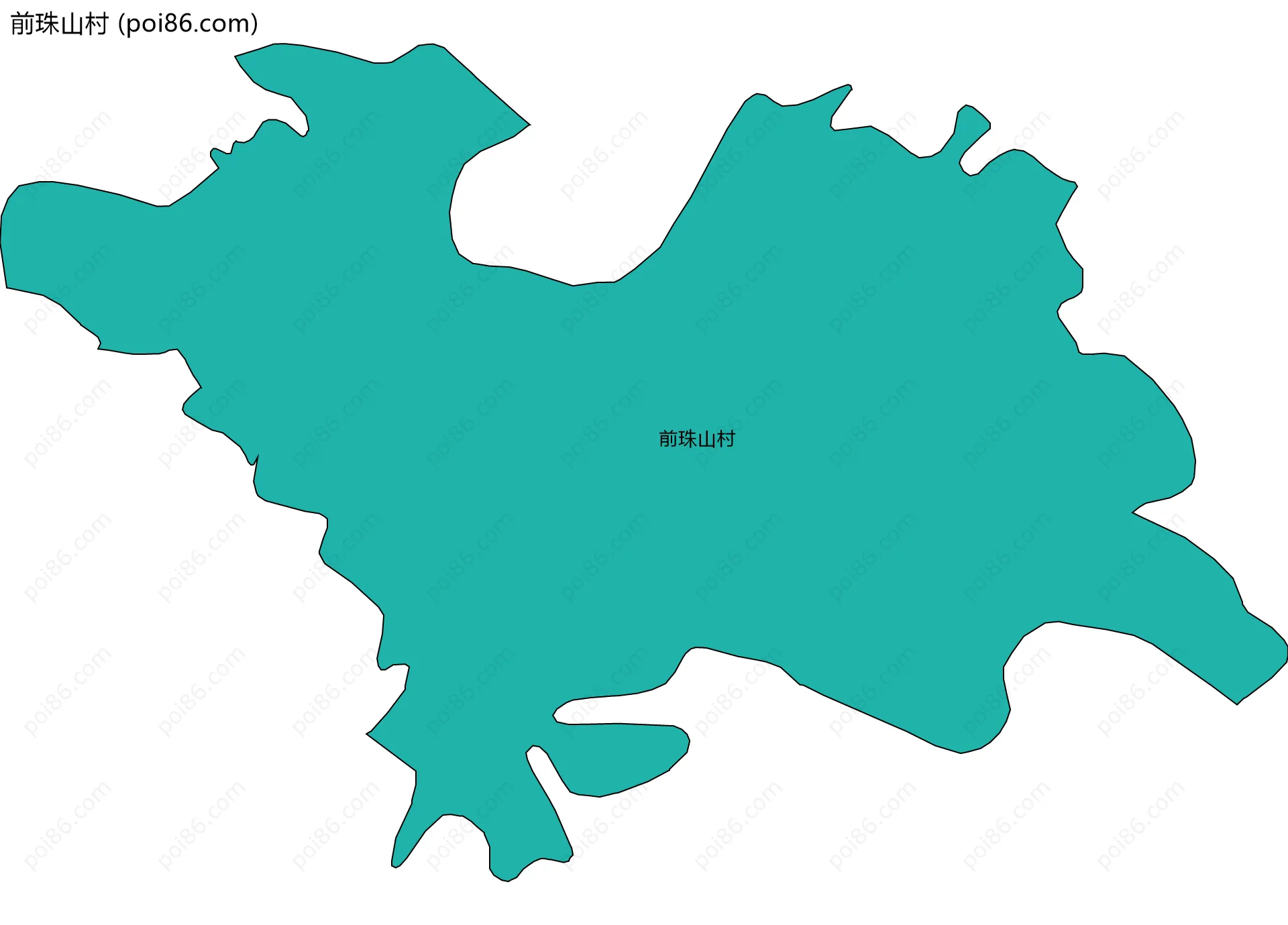 前珠山村边界地图