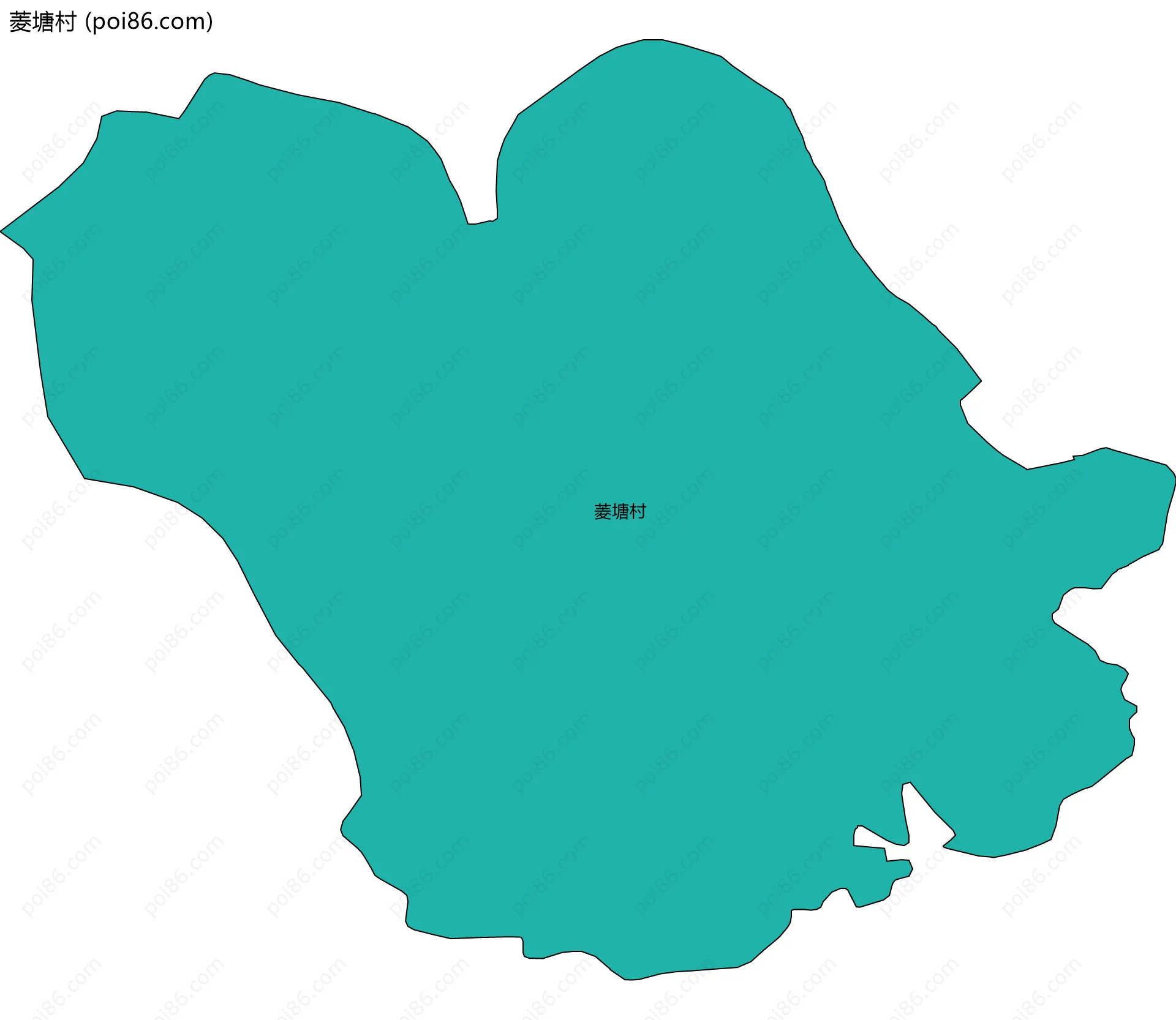 菱塘村边界地图