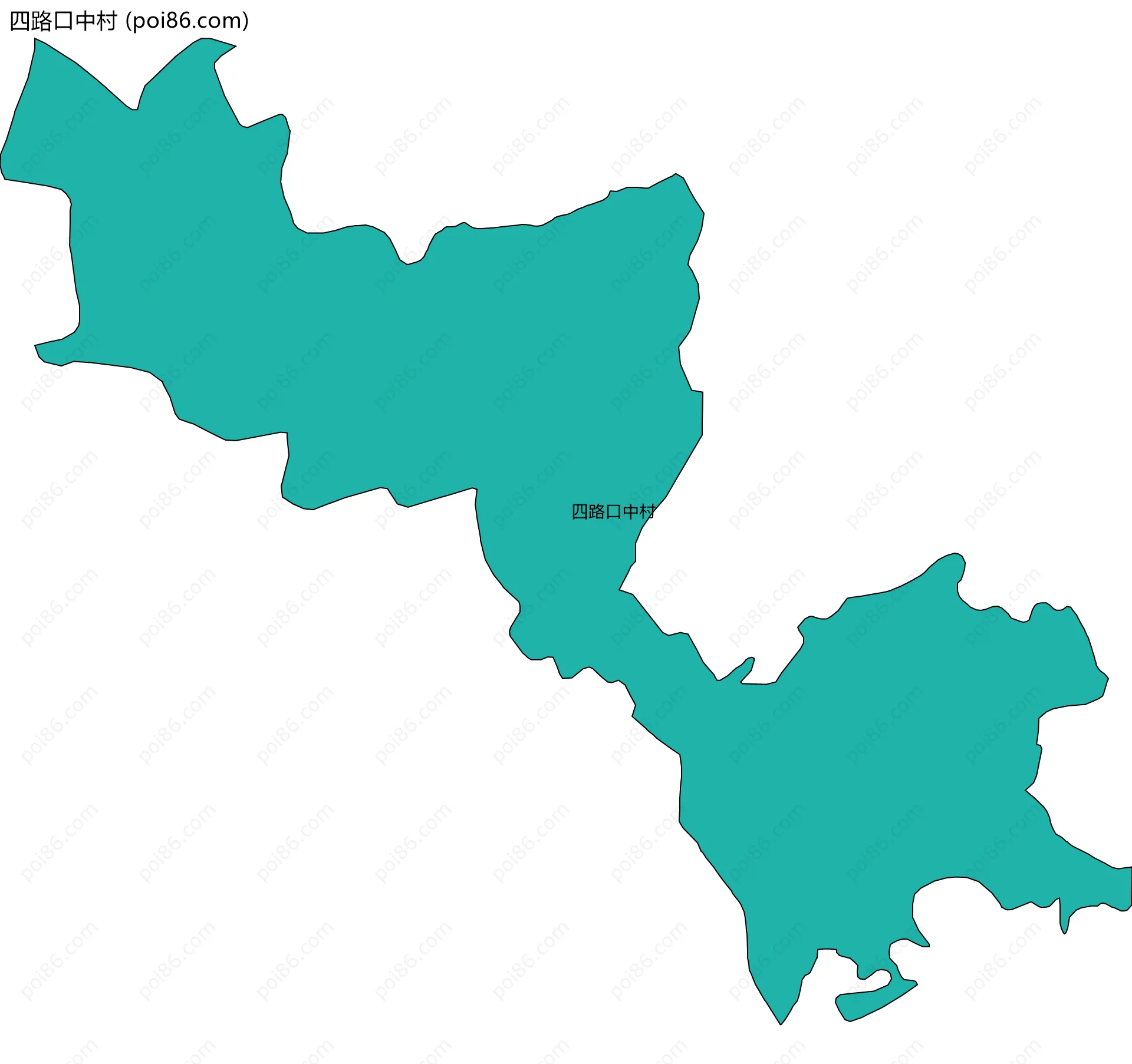 四路口中村边界地图