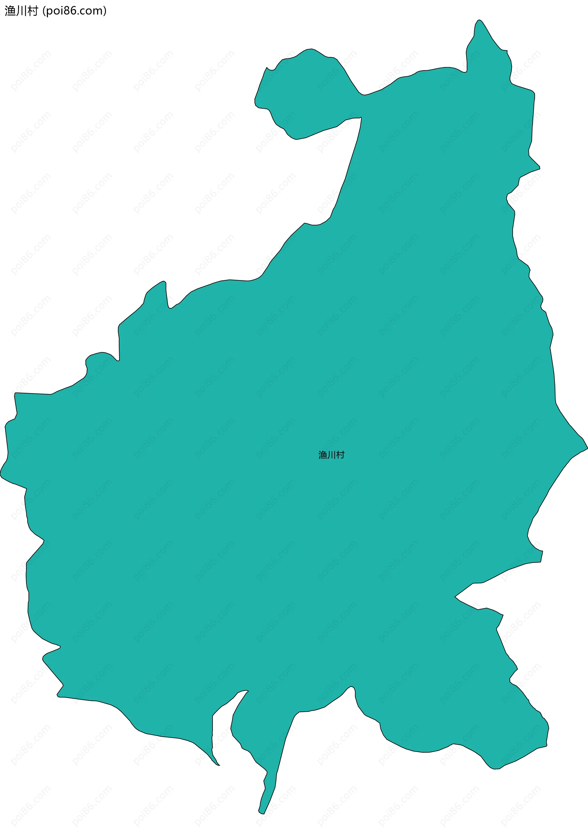 渔川村边界地图
