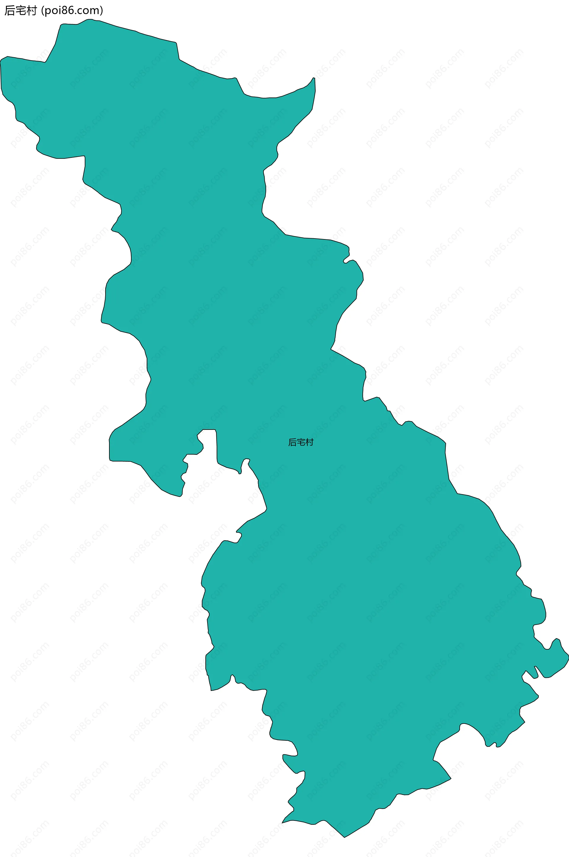 后宅村边界地图