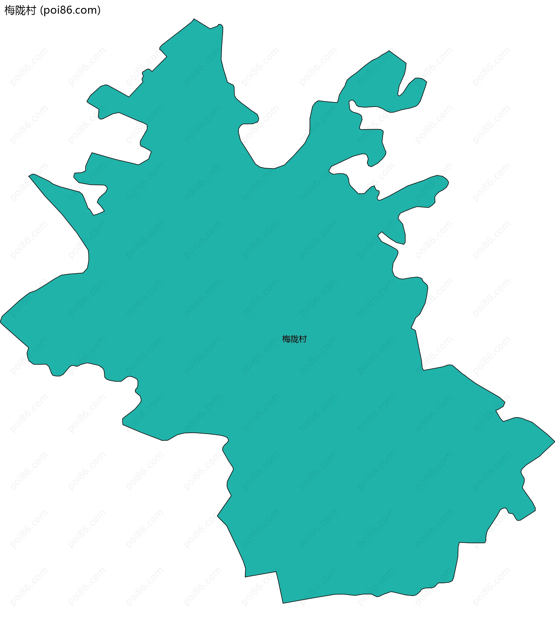 梅陇村边界地图