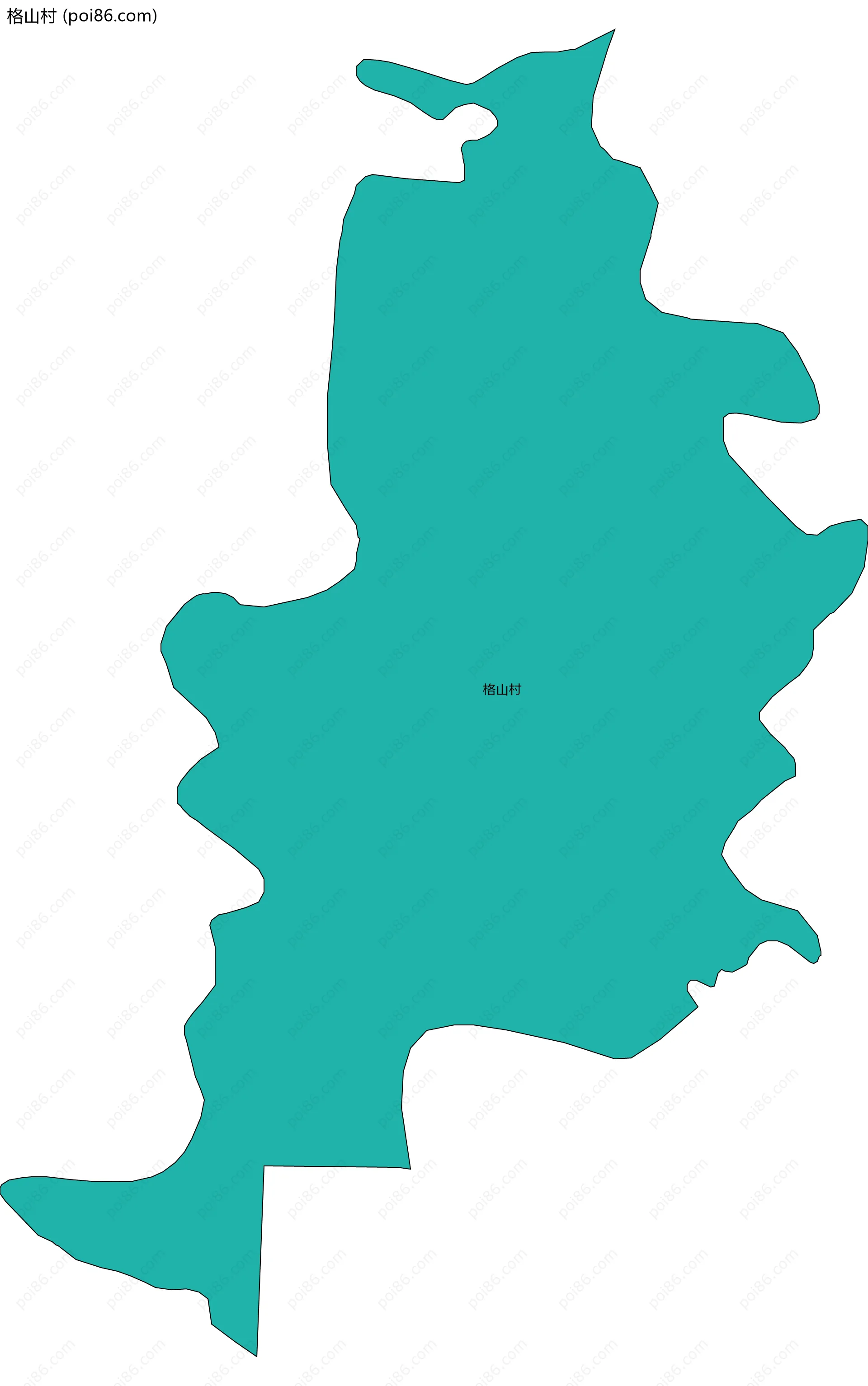 格山村边界地图