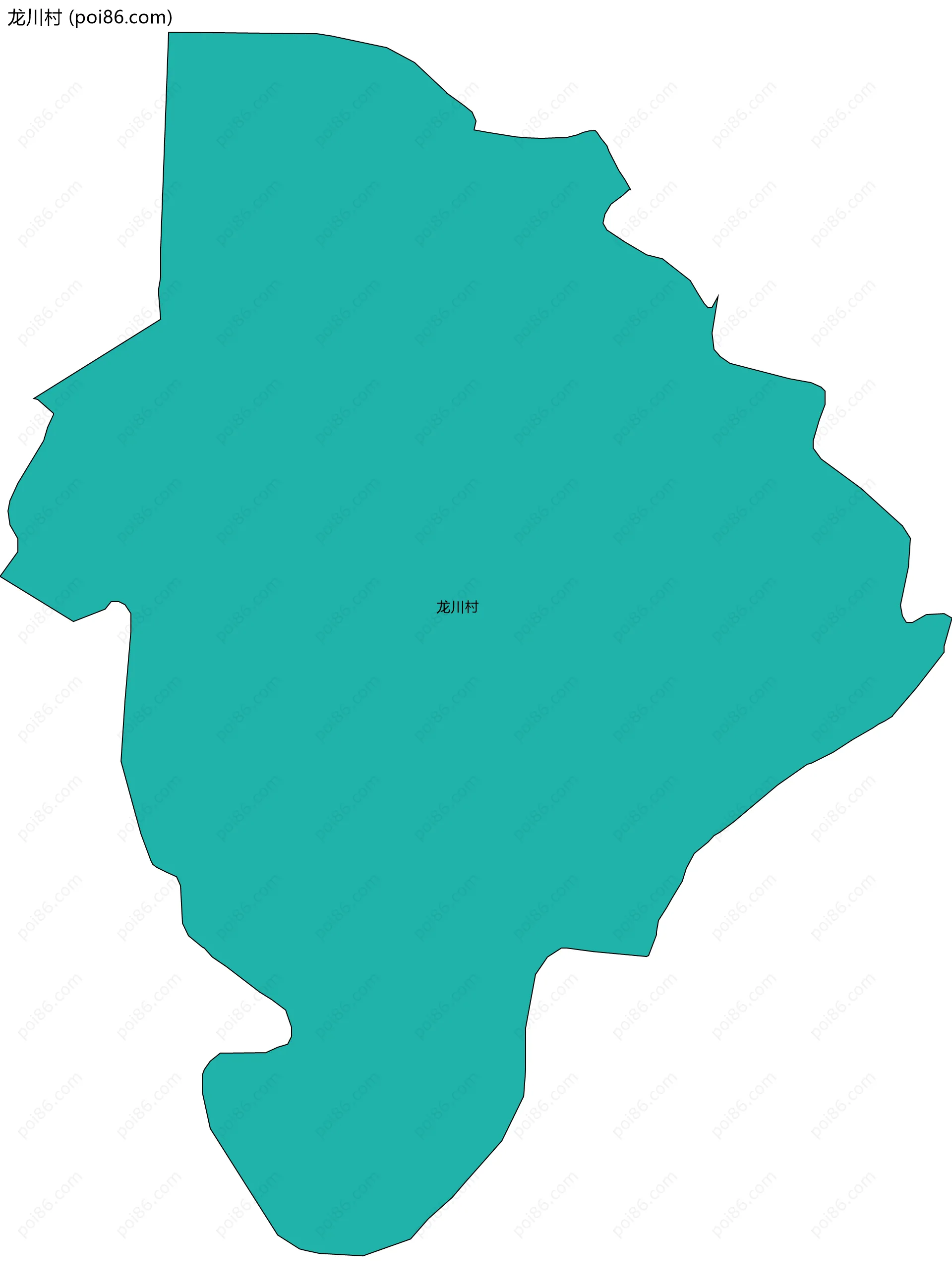 龙川村边界地图