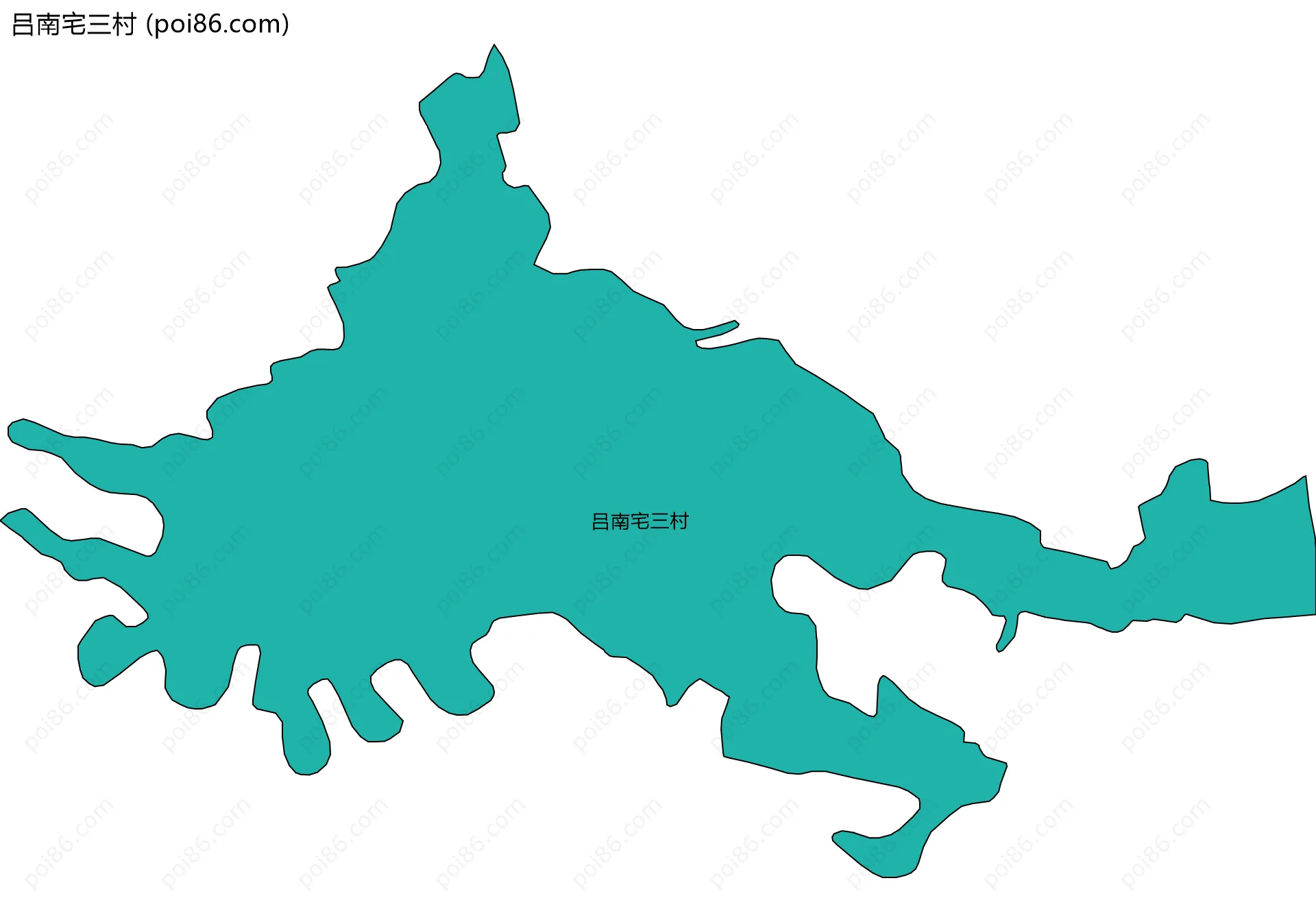 吕南宅三村边界地图