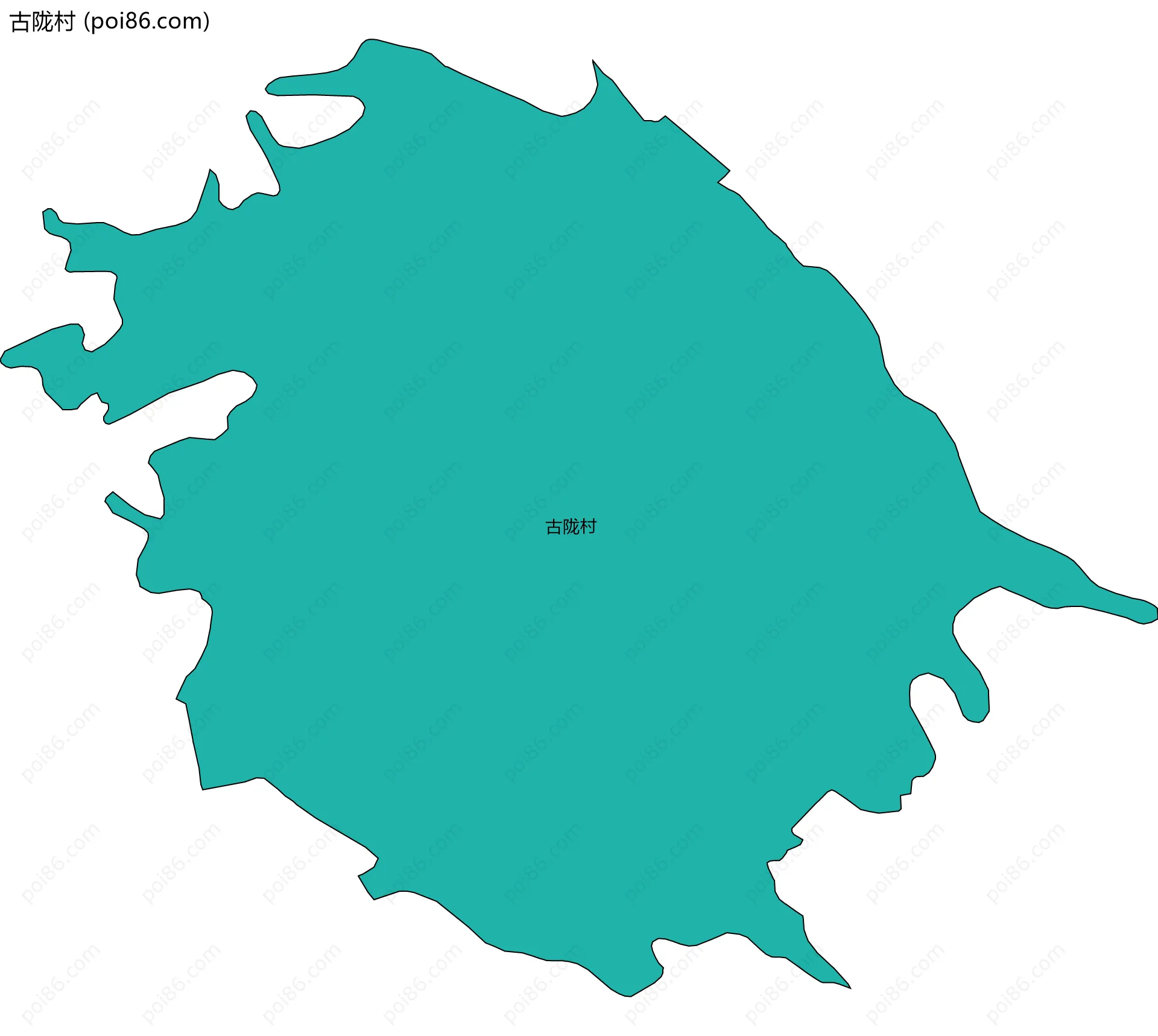 古陇村边界地图