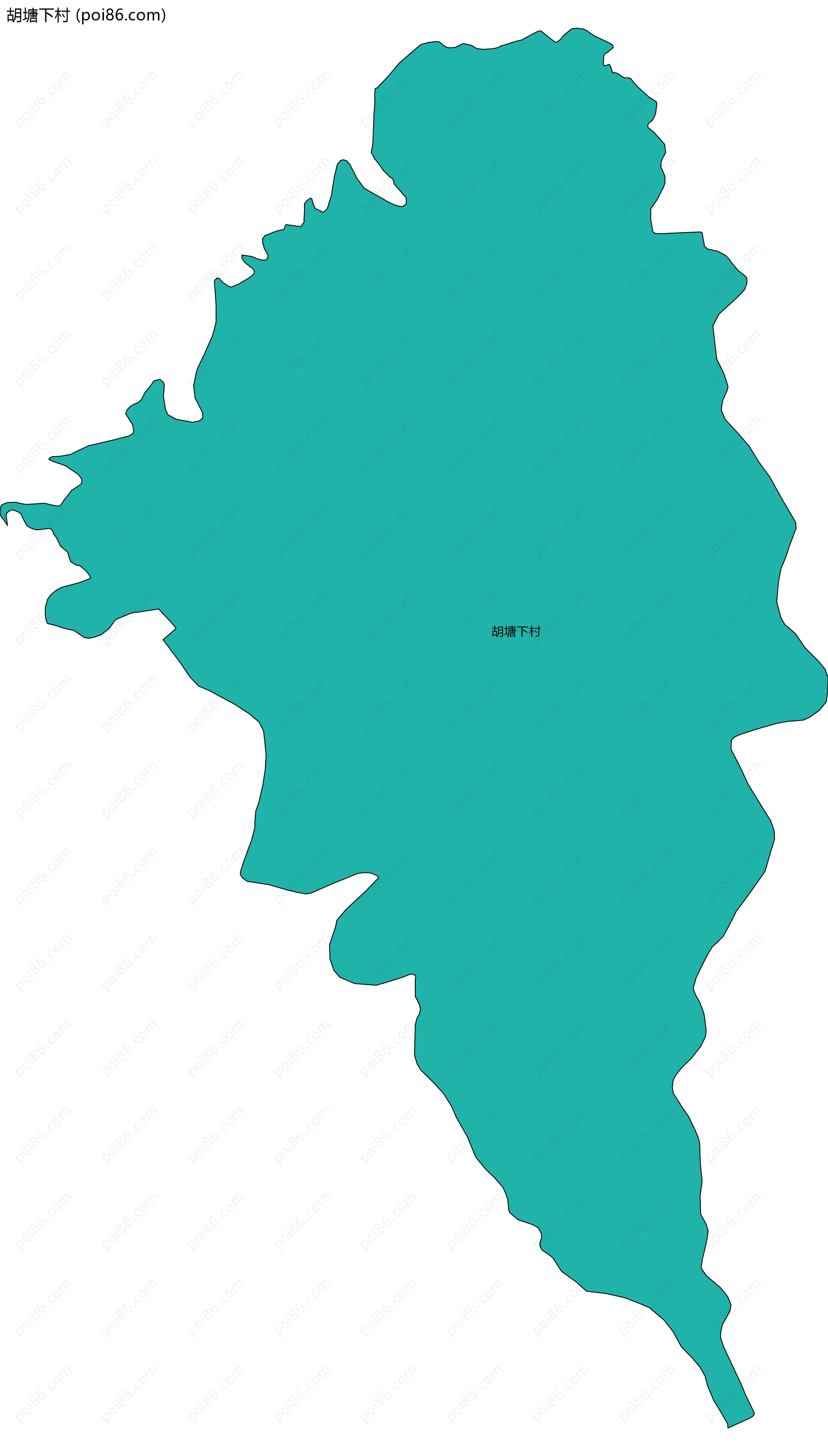 胡塘下村边界地图
