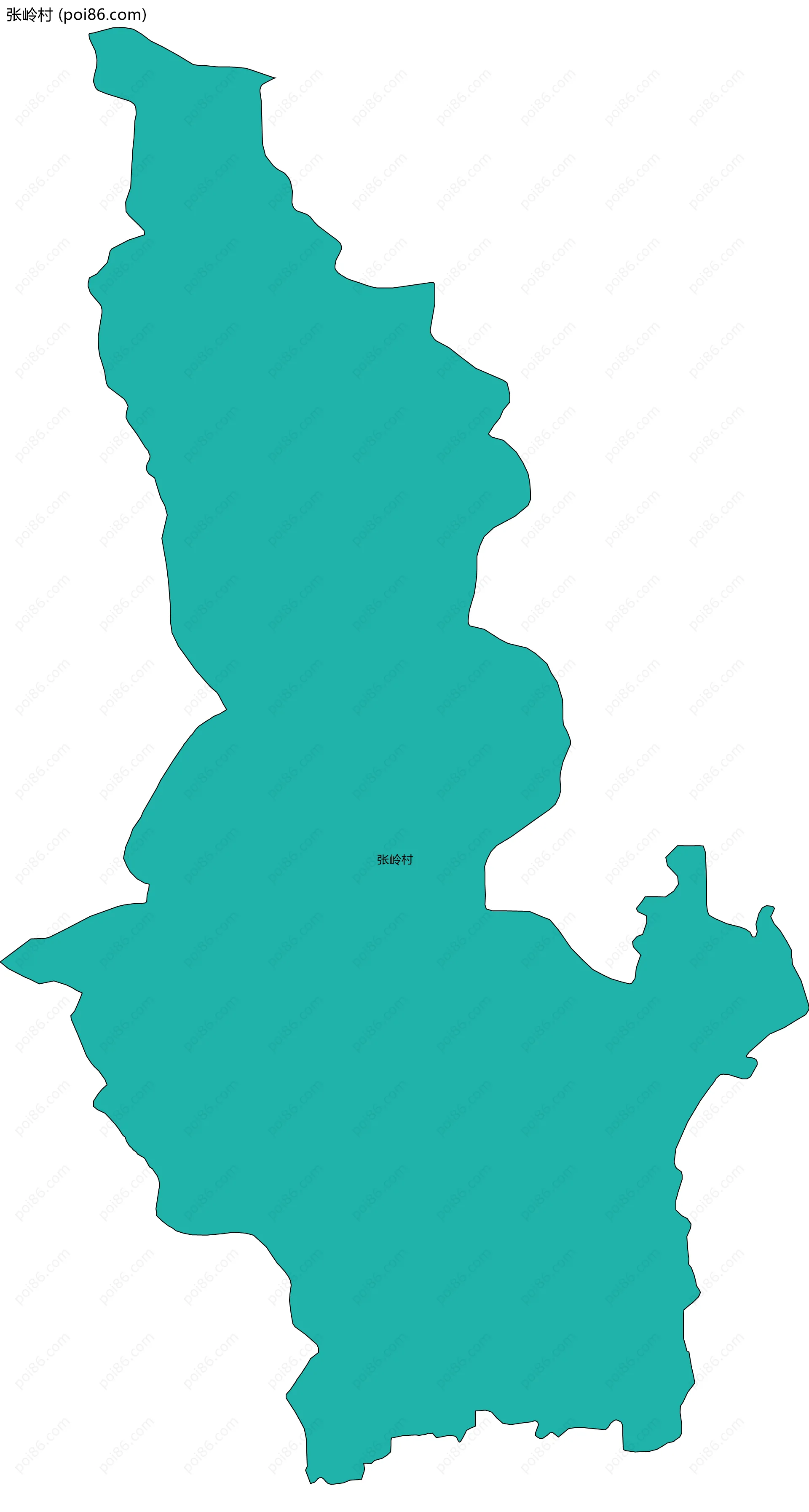 张岭村边界地图