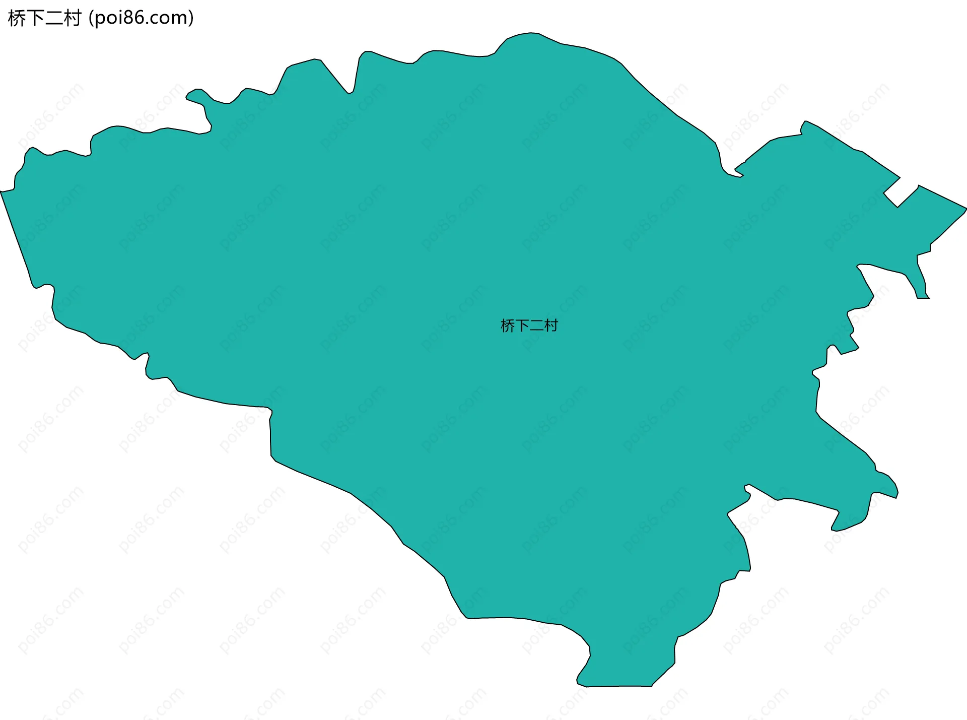 桥下二村边界地图