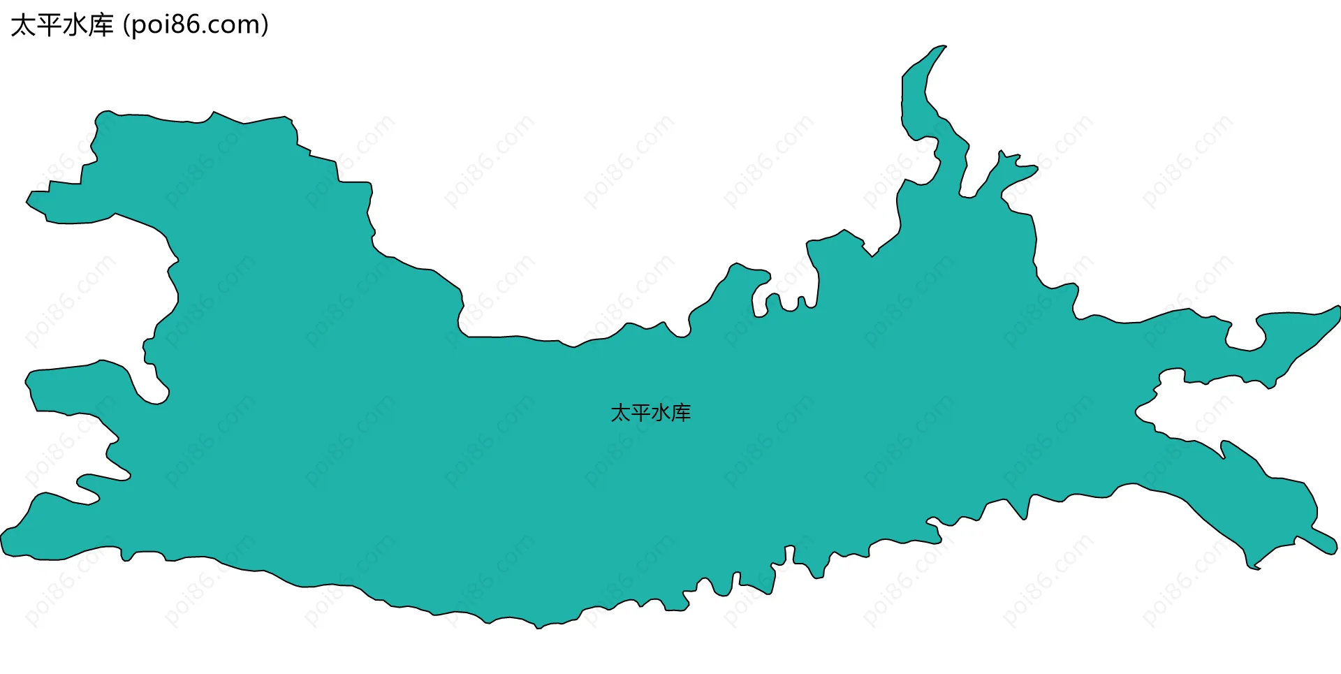 太平水库边界地图
