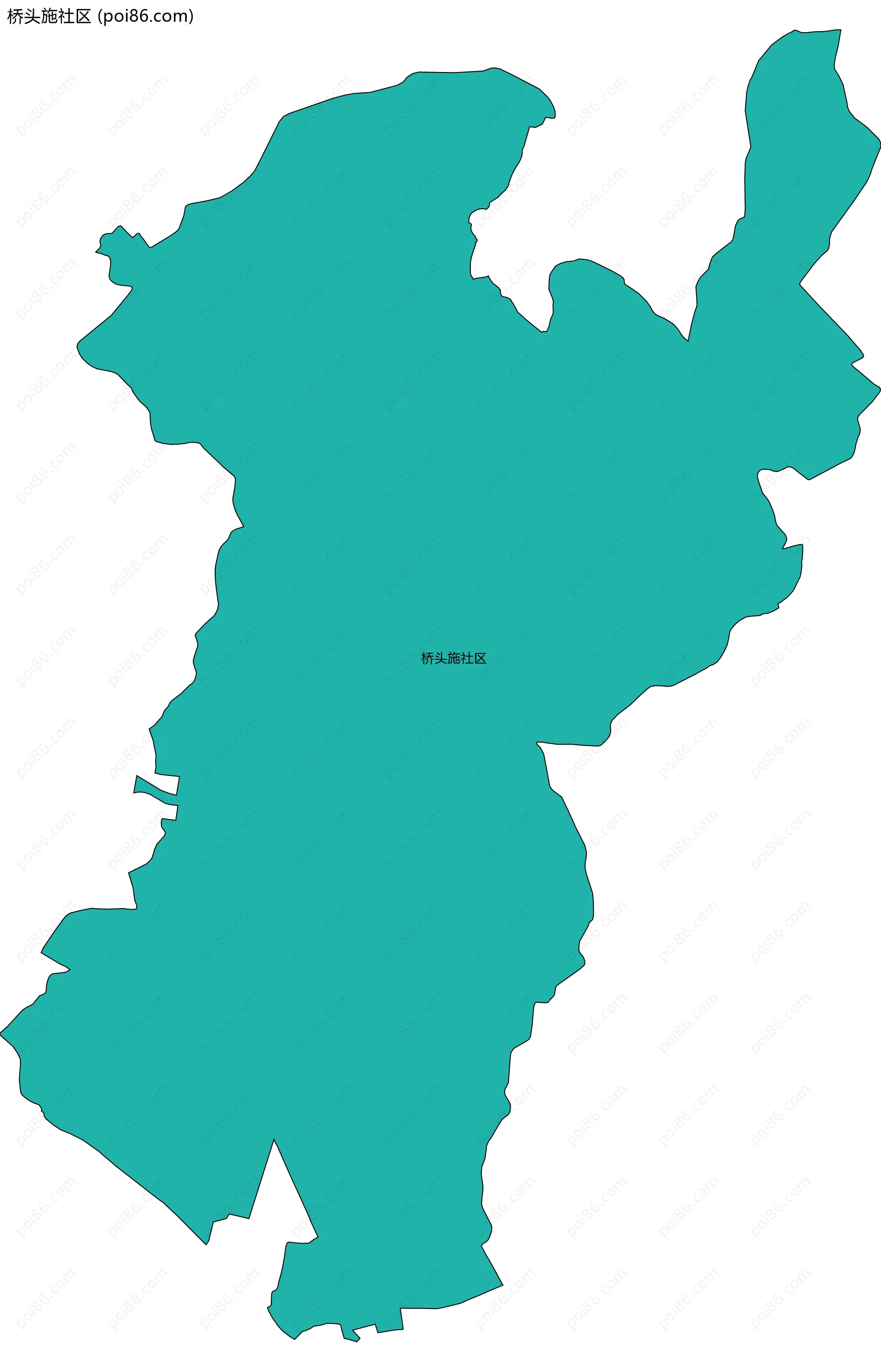 桥头施社区边界地图