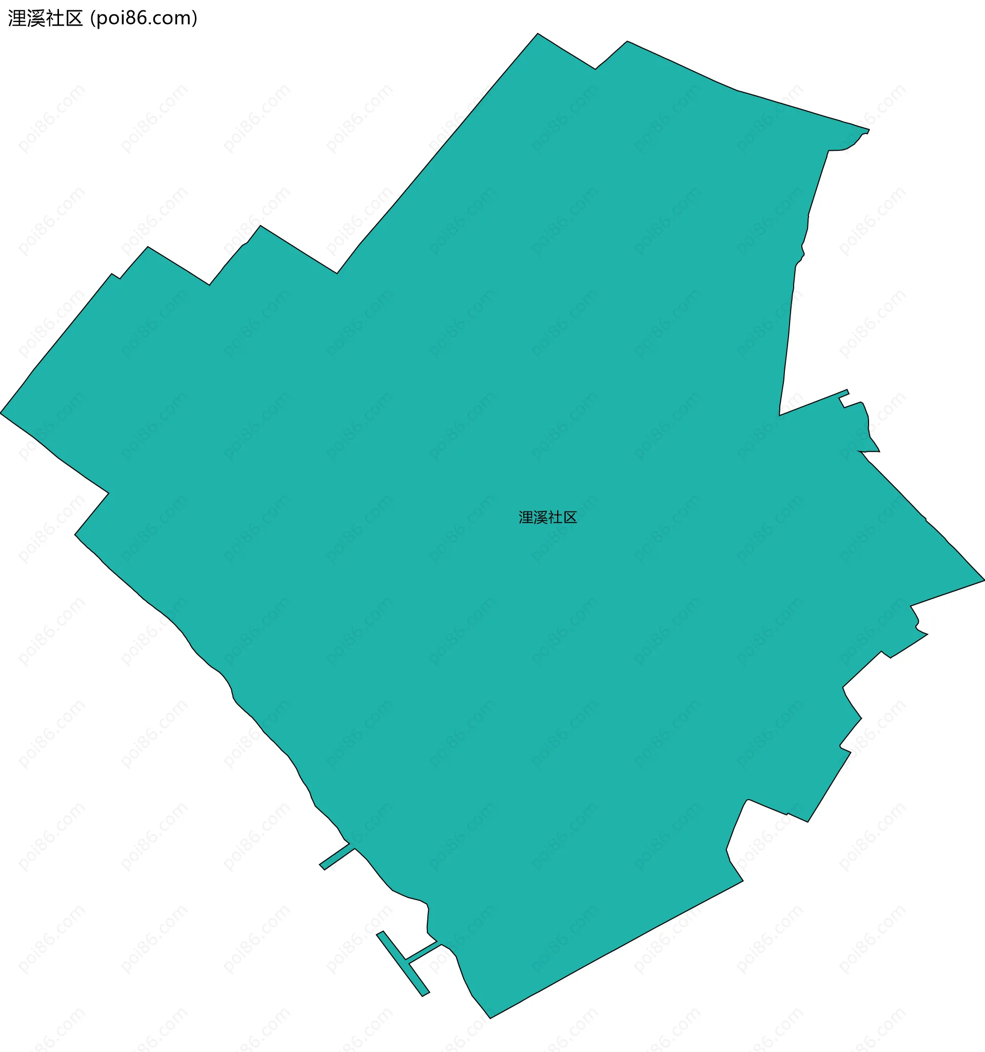 浬溪社区边界地图