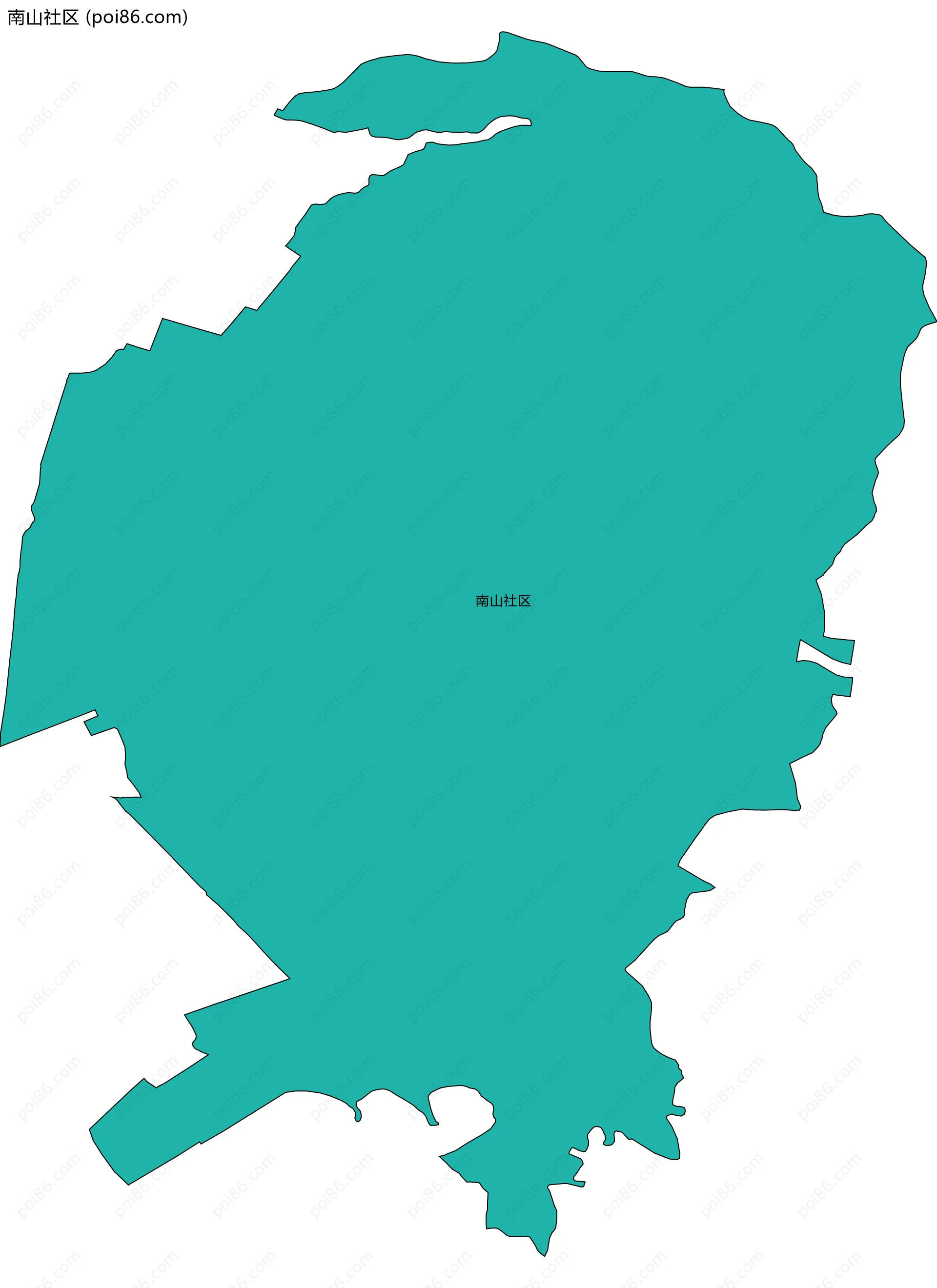 南山社区边界地图