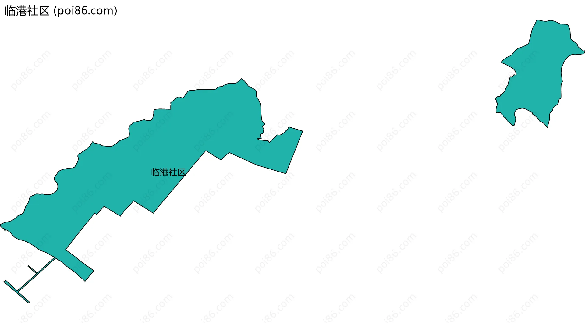 临港社区边界地图