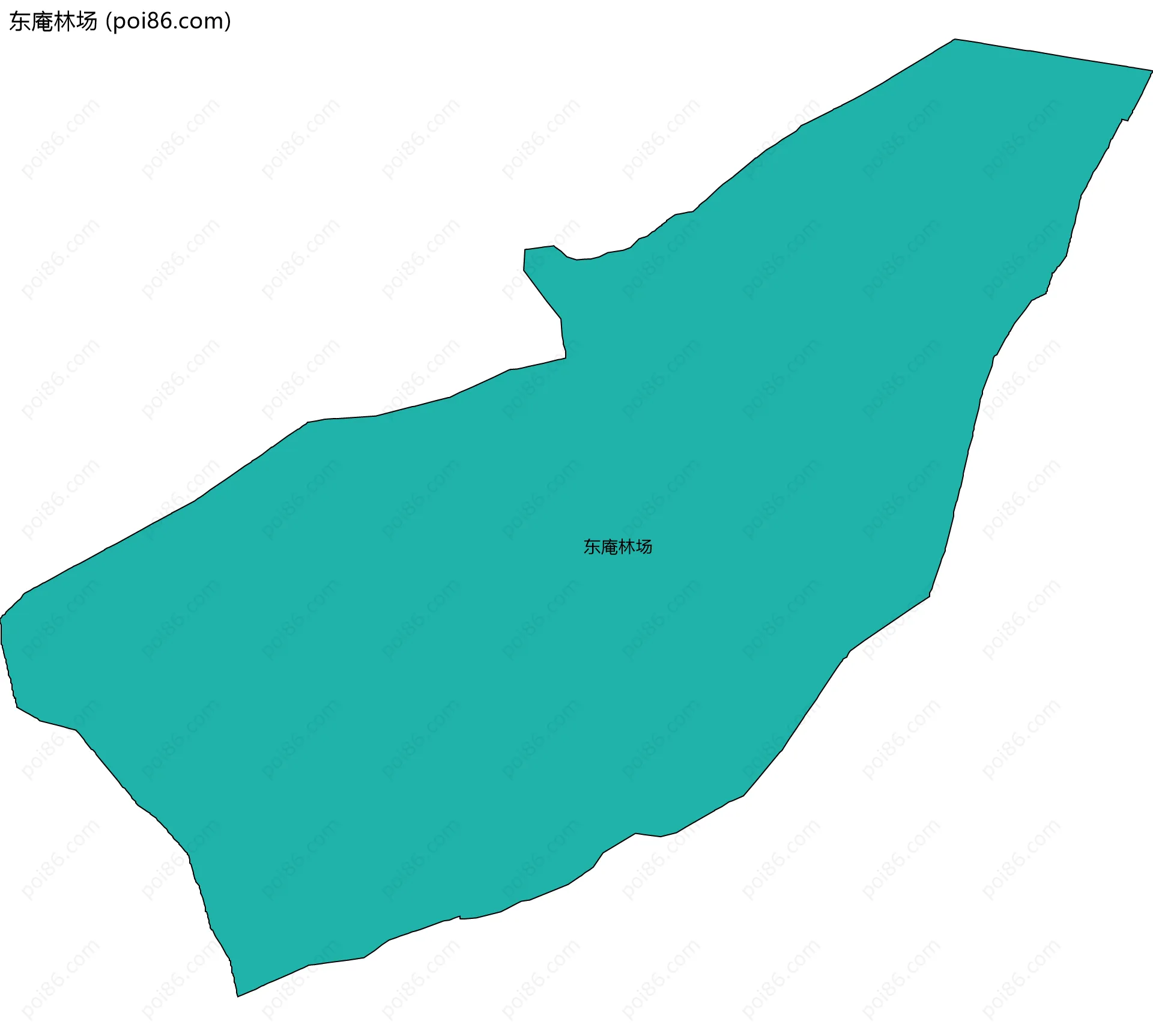 东庵林场边界地图(五级行政区划)
