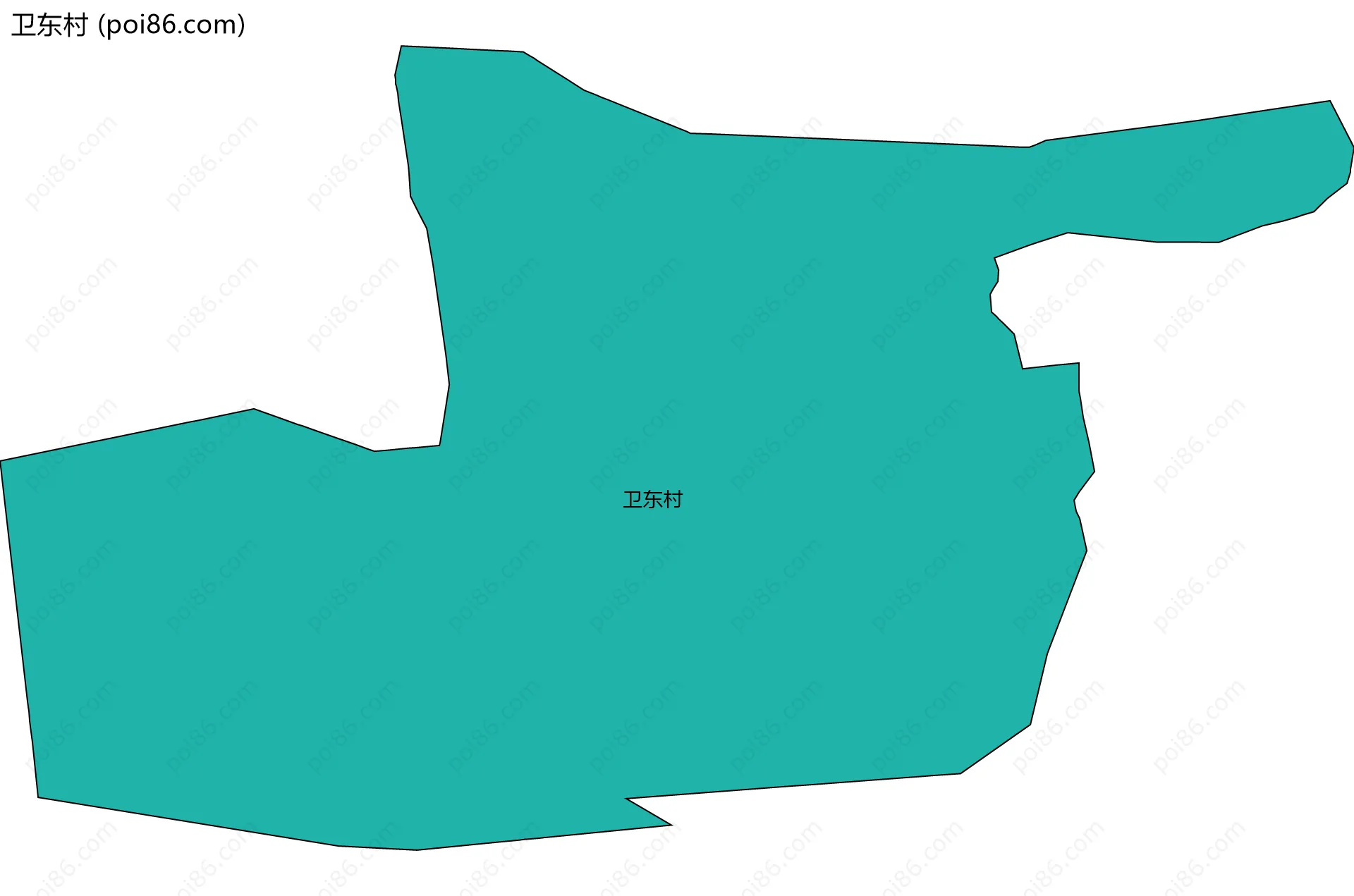 卫东村边界地图
