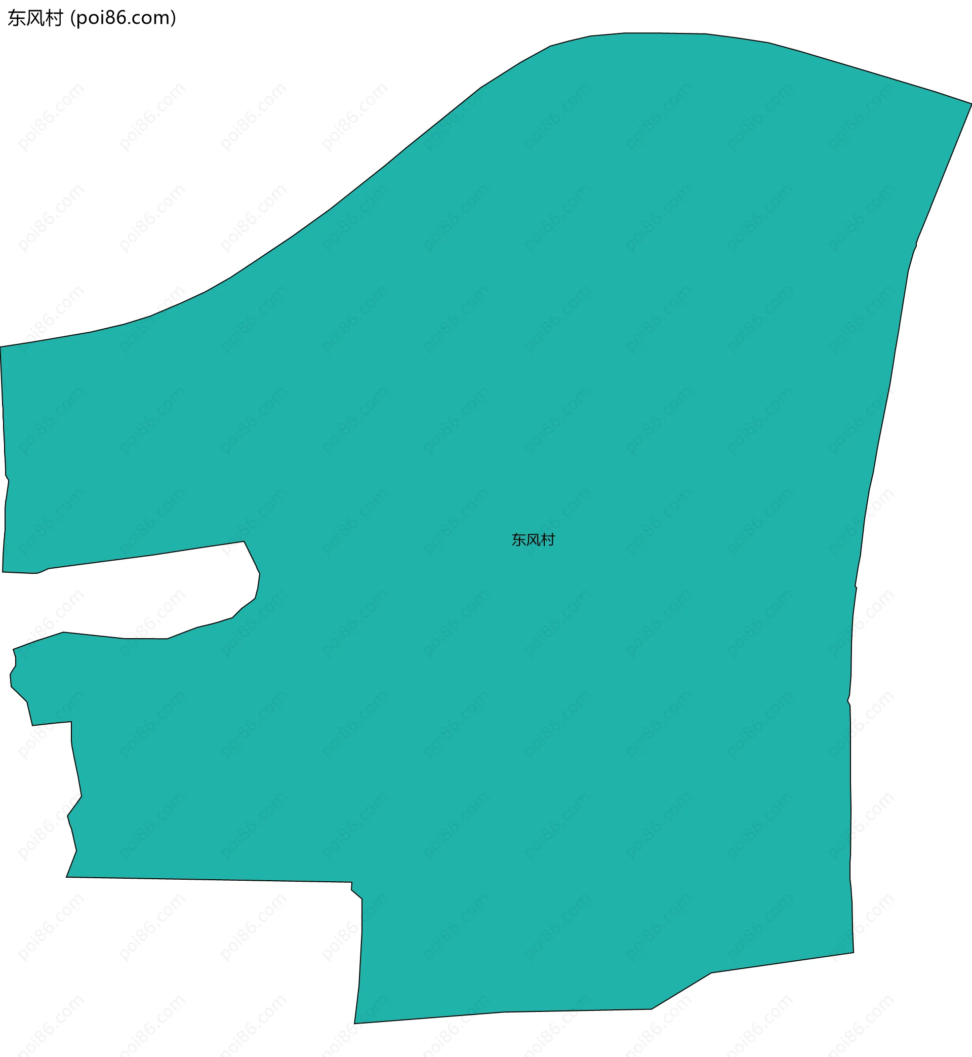 东风村边界地图