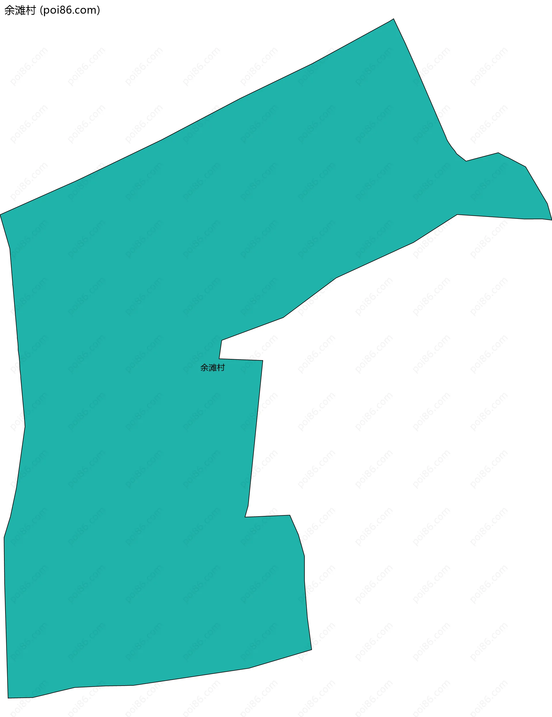 余滩村边界地图