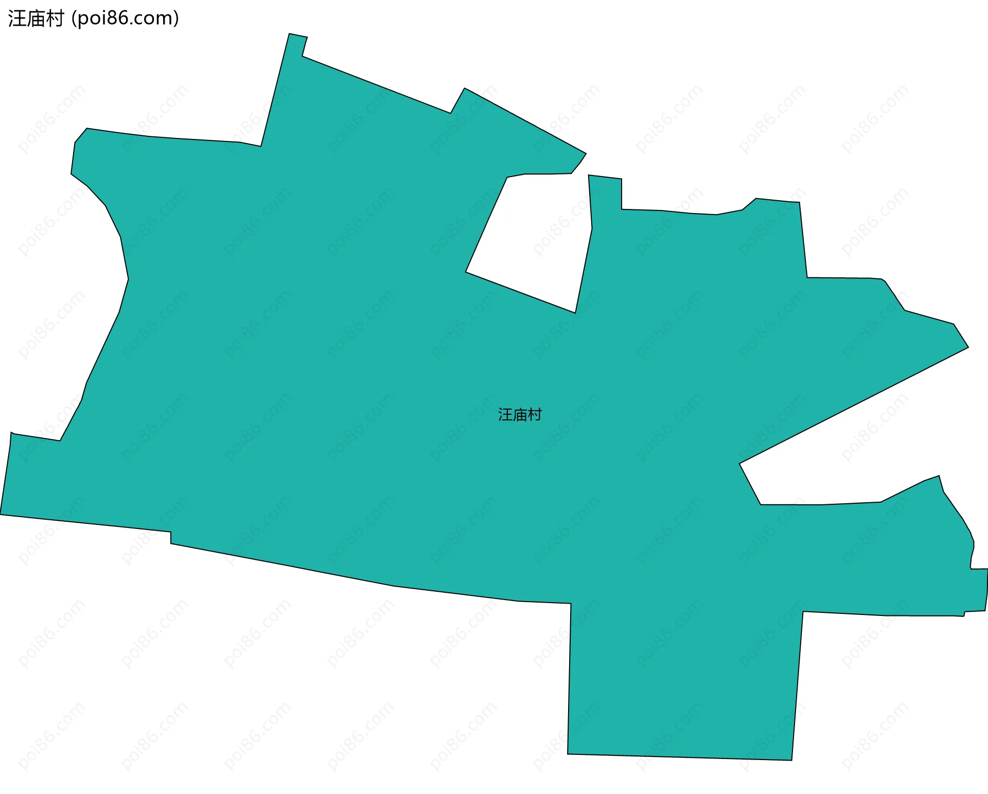 汪庙村边界地图