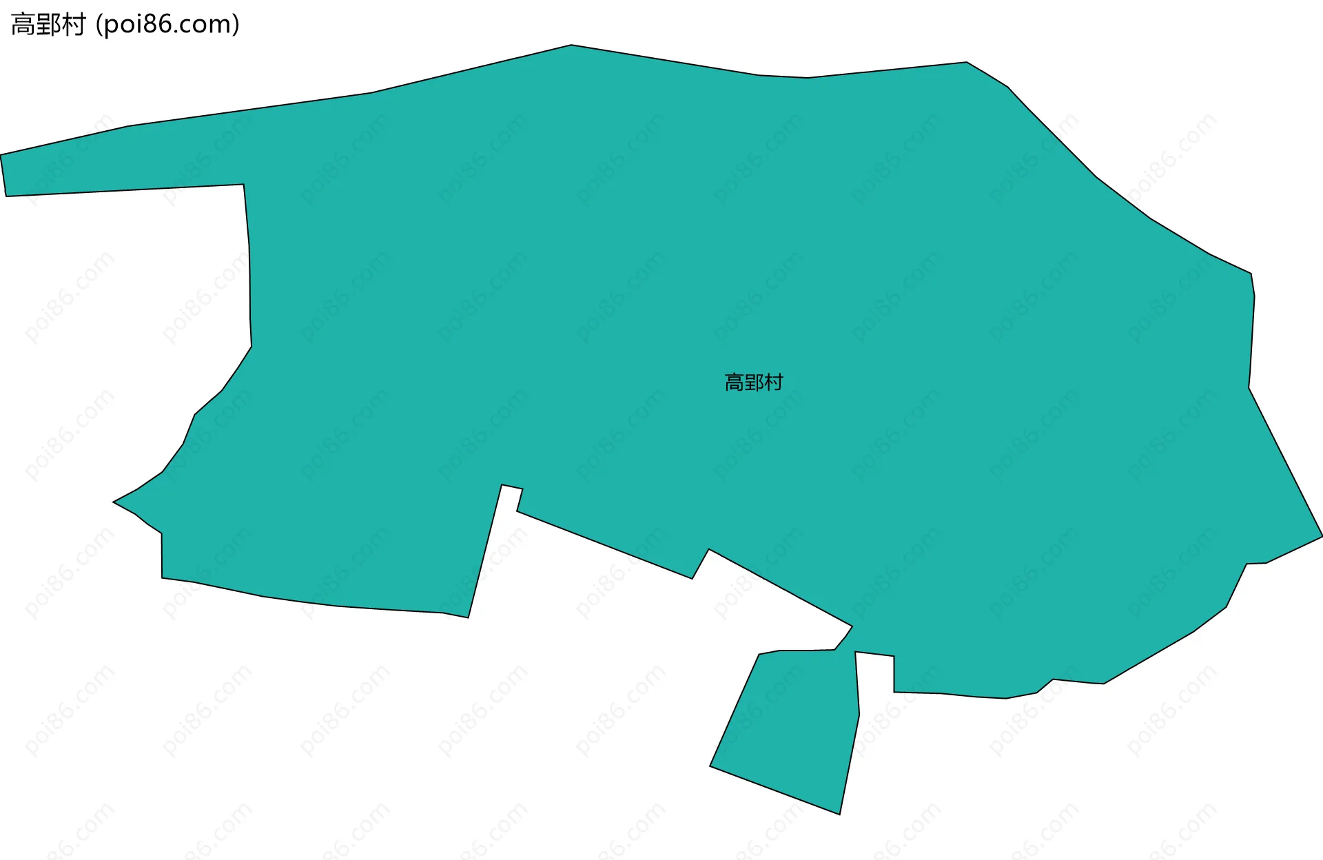 高郢村边界地图