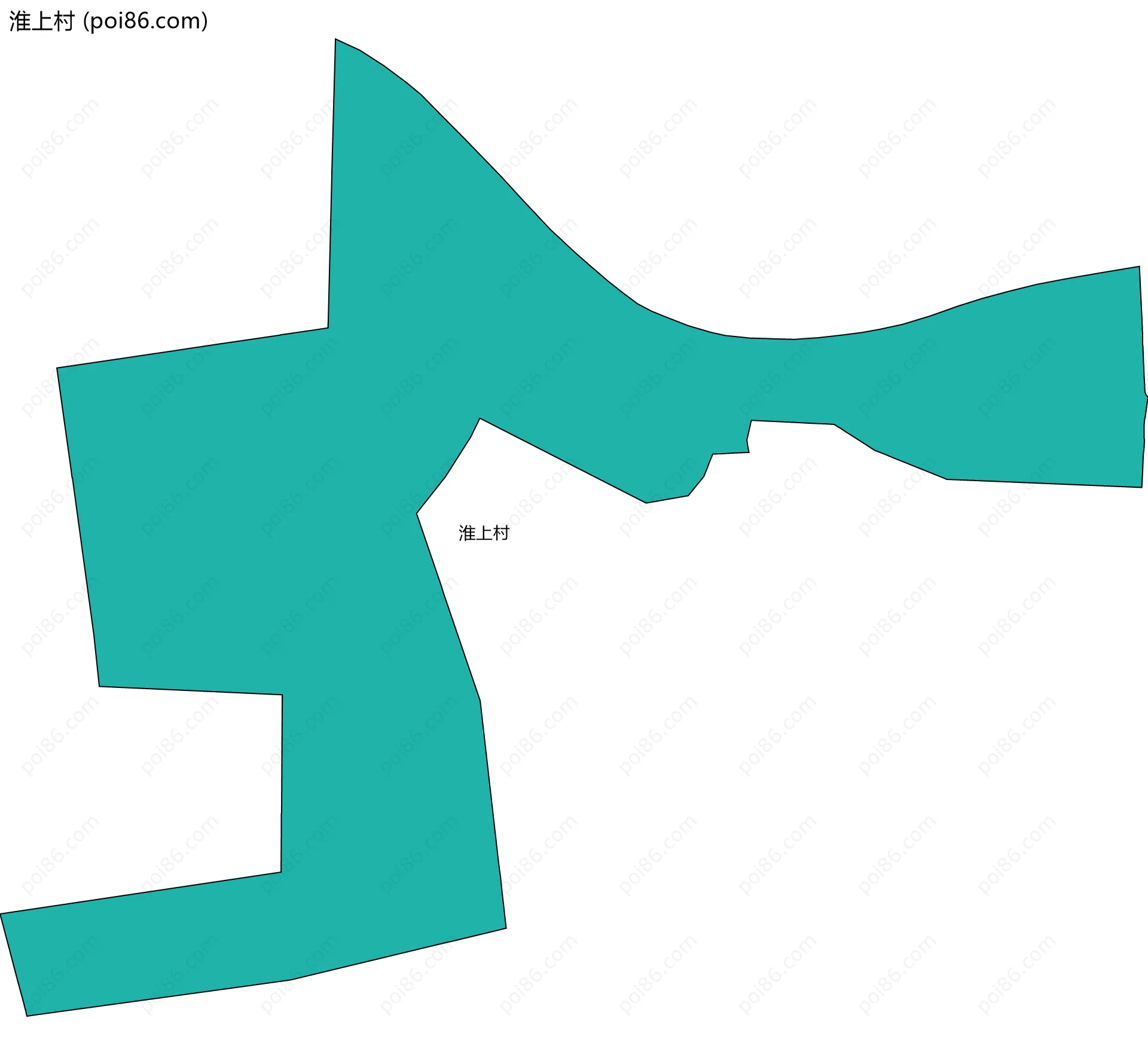 淮上村边界地图