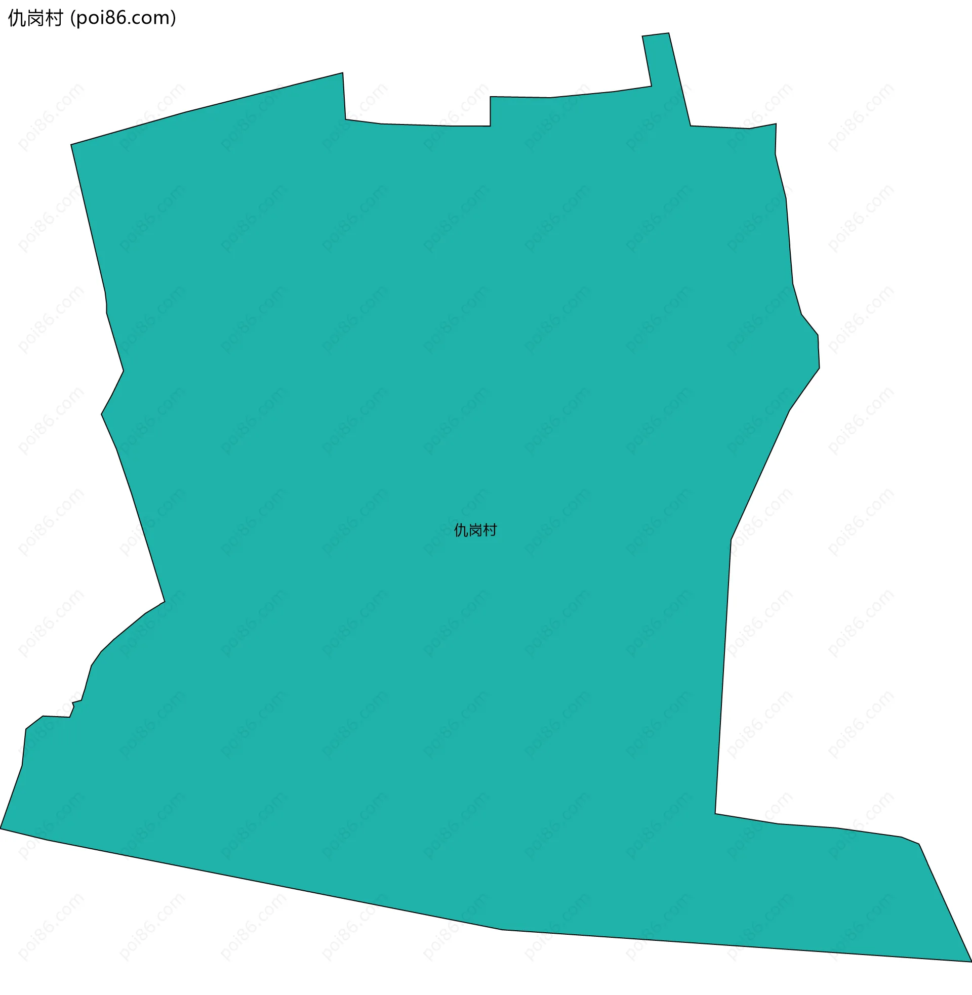 仇岗村边界地图