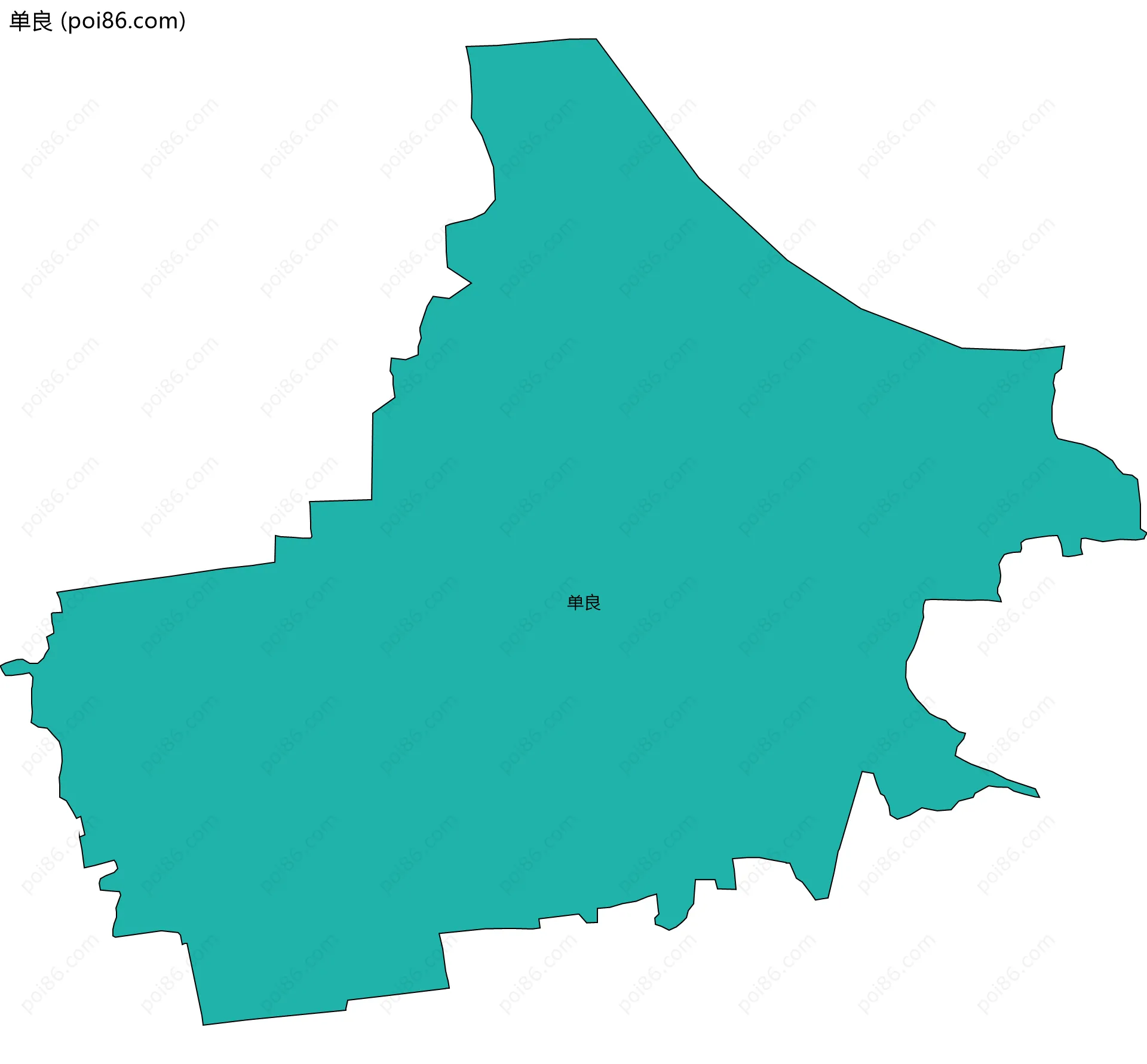 单良边界地图